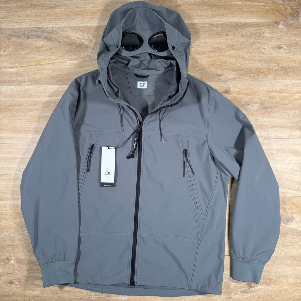 CP Company Shell-R Goggle Jacket in Smoked Pearl - Grey