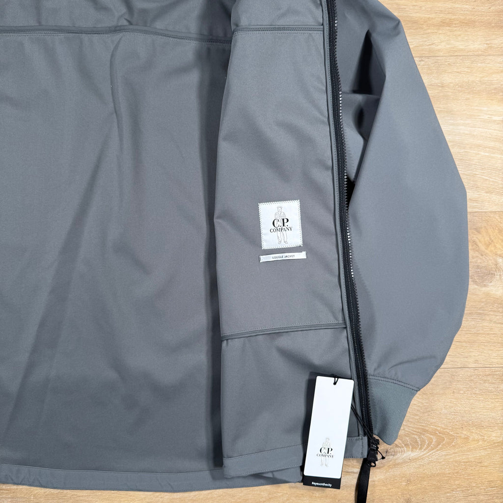 CP Company Shell-R Goggle Jacket in Smoked Pearl - Grey