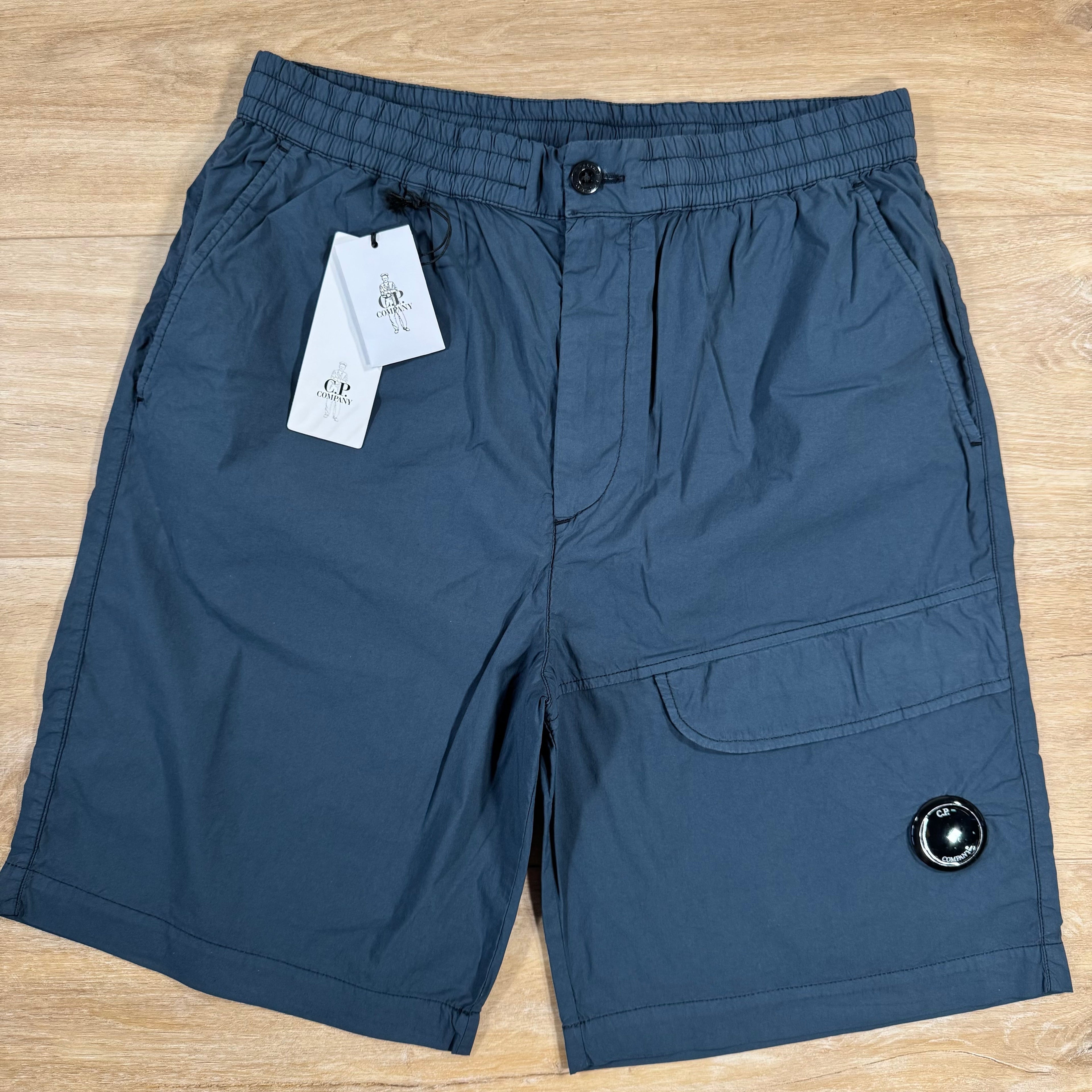 CP Company 50 Fili Stretch Cargo Shorts in India Ink