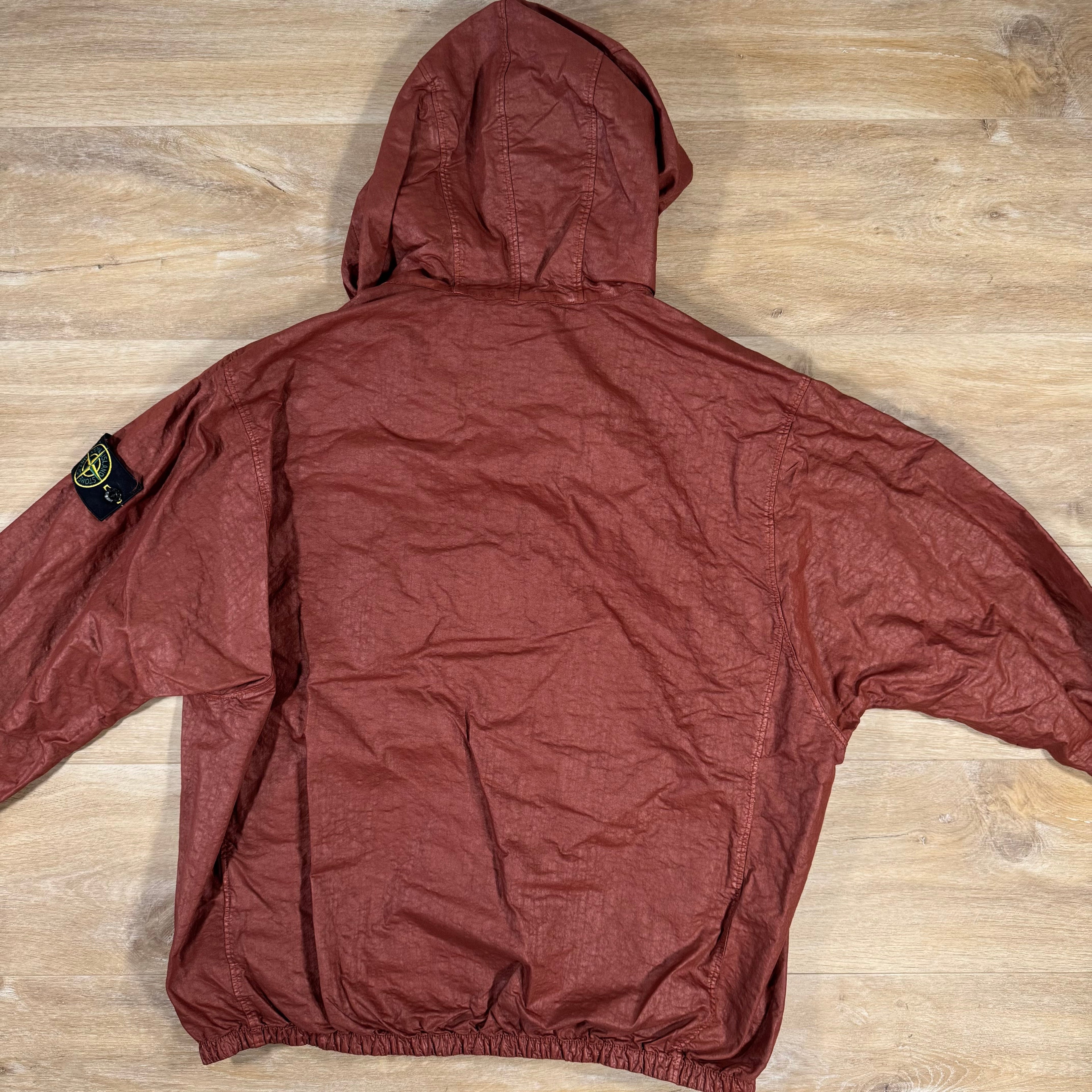 Stone Island Organic Look Nylon Panama-TC Anorak Jacket in Copper