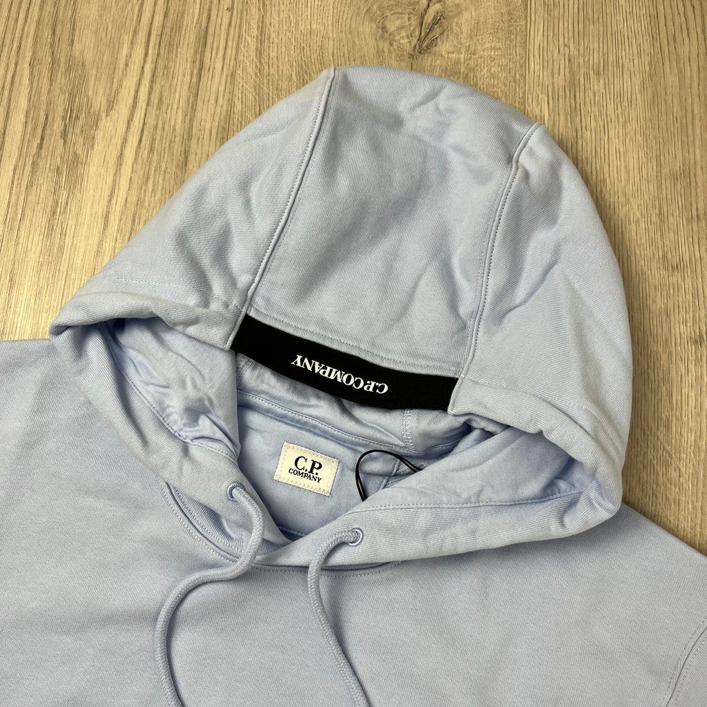 CP Company Raised Fleece Hoodie - Cerulean