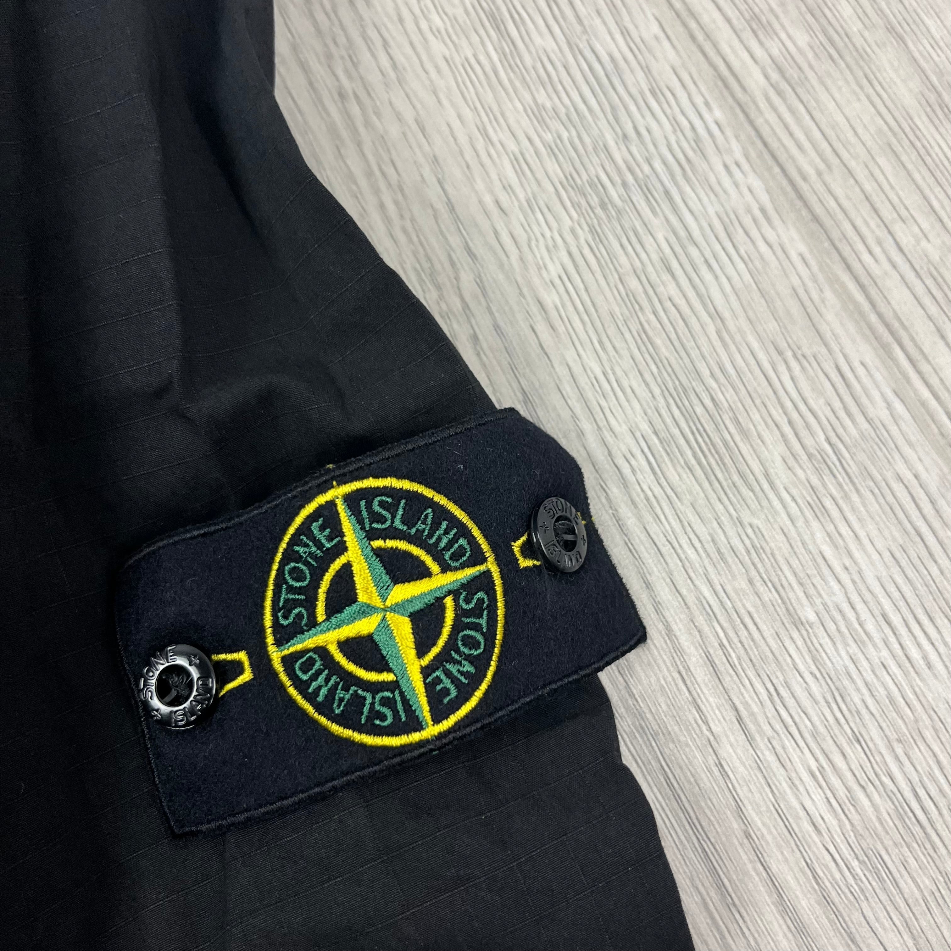Stone Island Zip Overshirt - Black