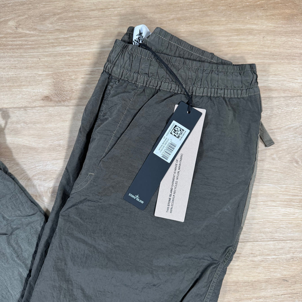 Stone Island Nylon Metal Pants in Military Green with Nylon Mesh Lining