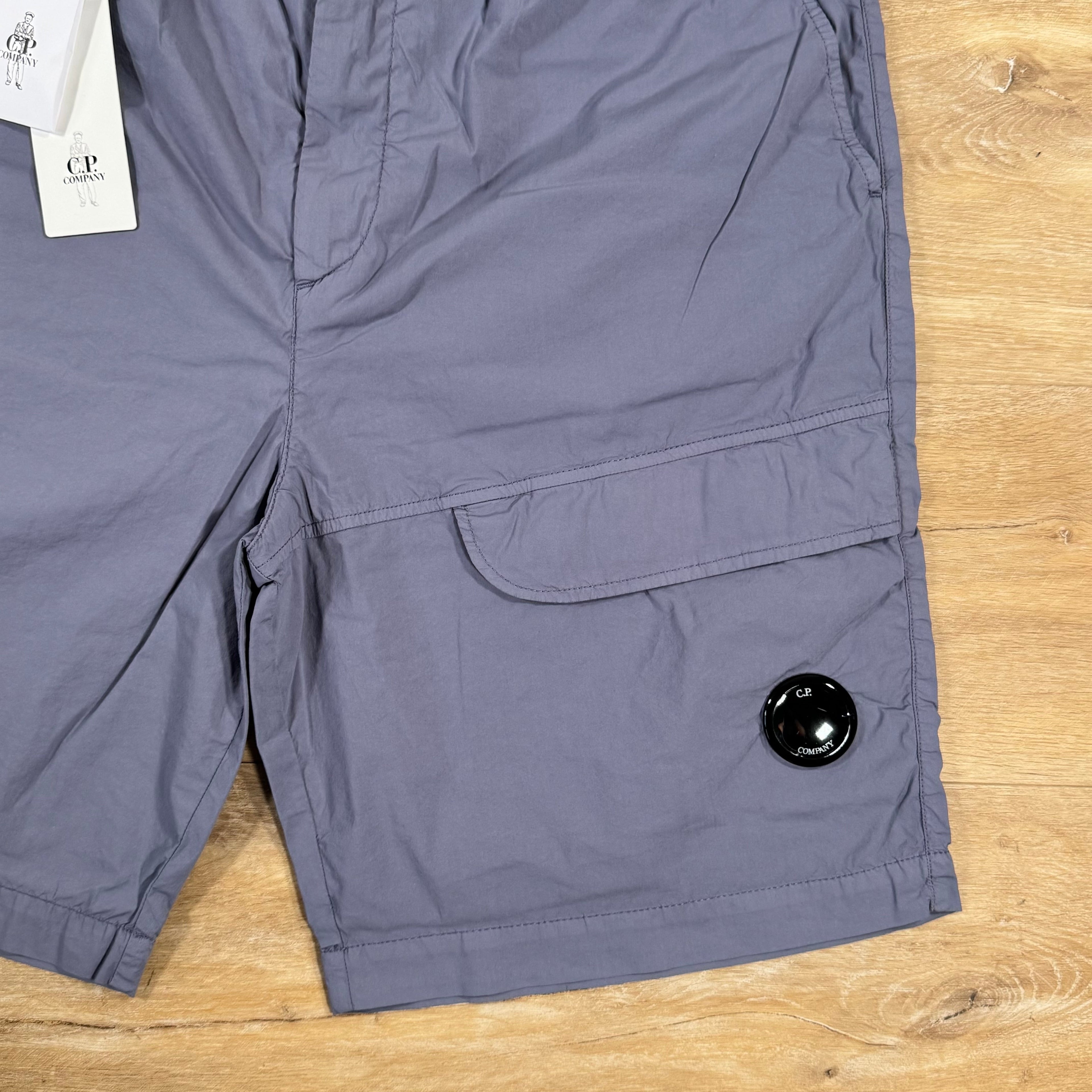 CP Company 50 Fili Stretch Cargo Shorts in Lavender Violet