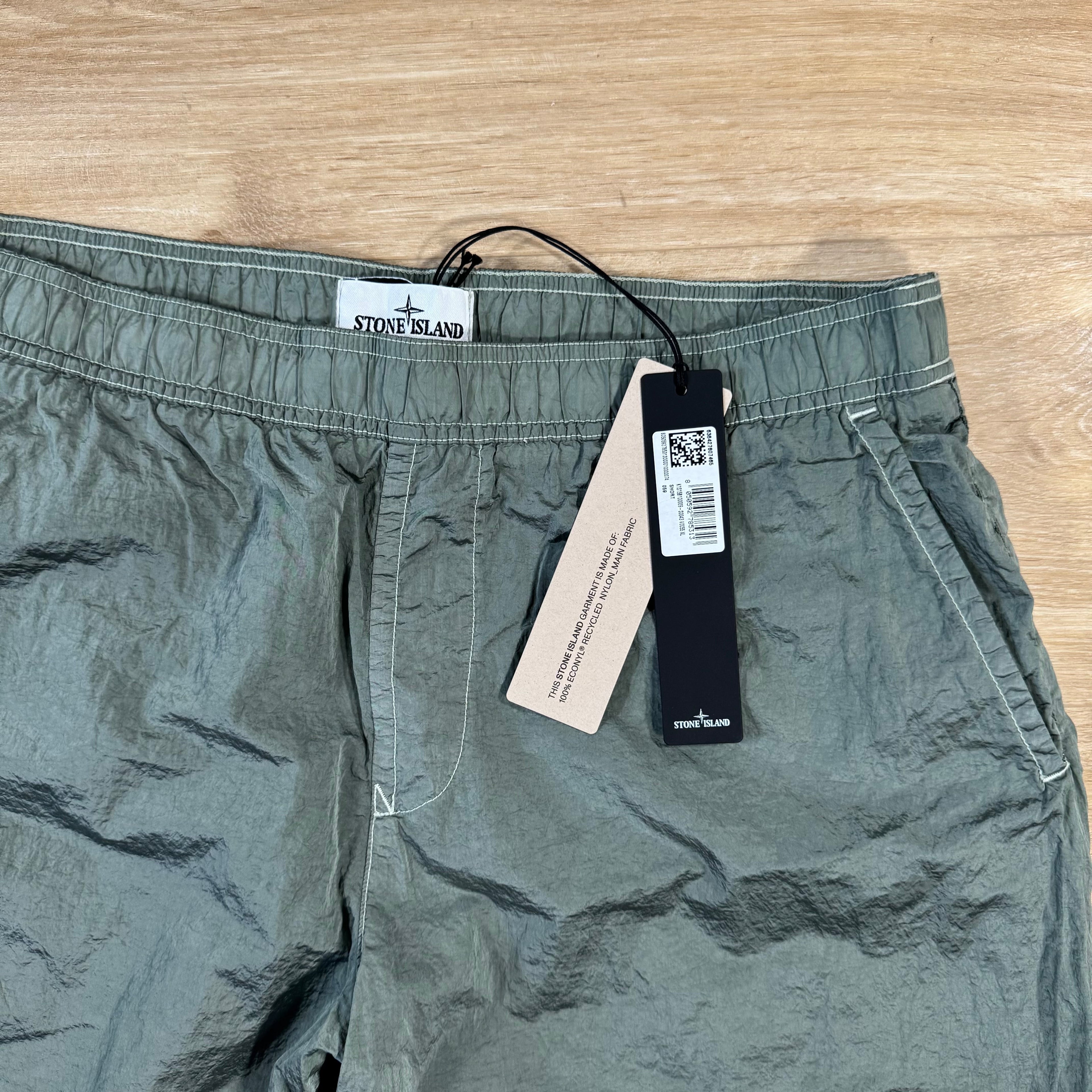 Stone Island Nylon Metal Swim Shorts in Sage Green