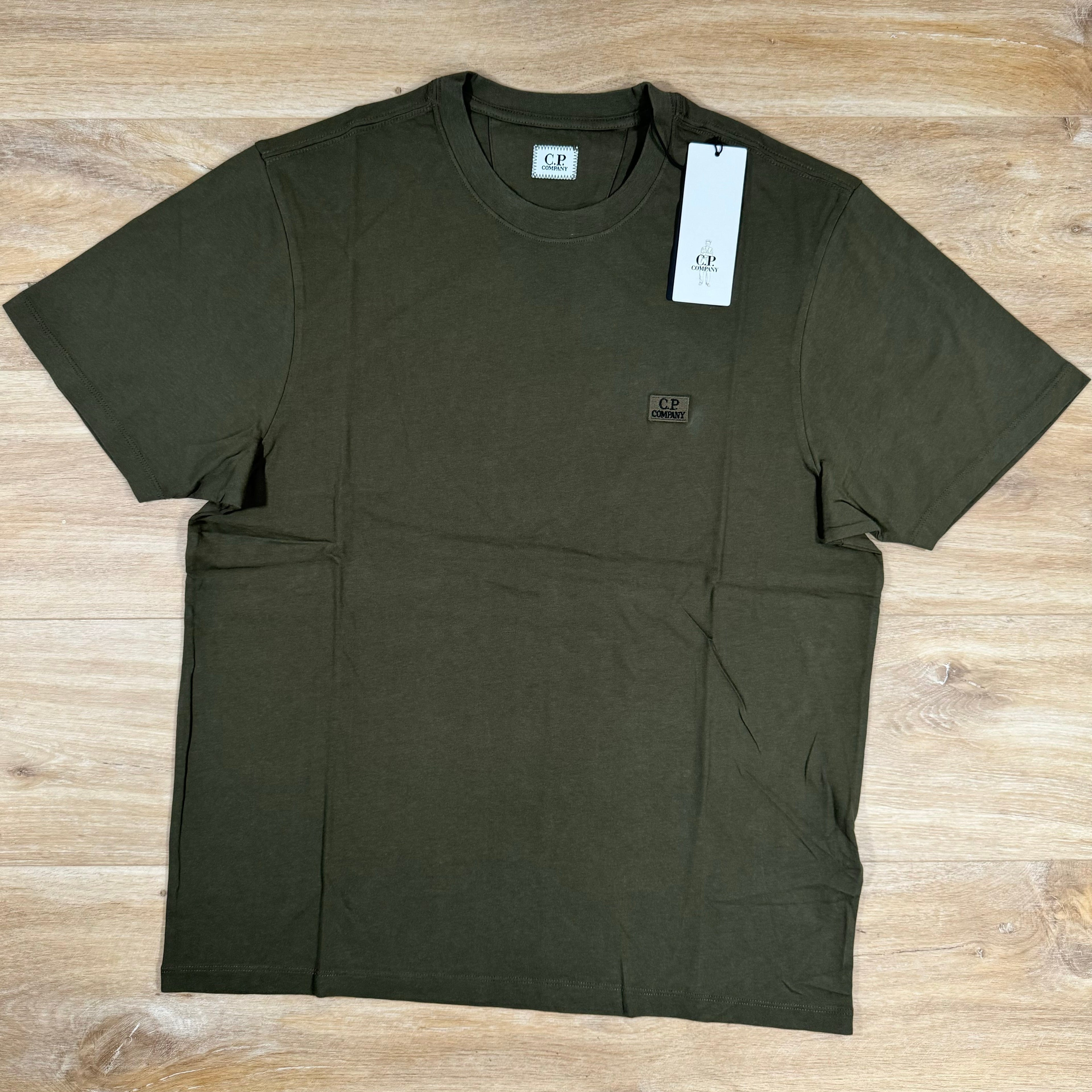 CP Company Logo Patch T-Shirt in Ivy Green