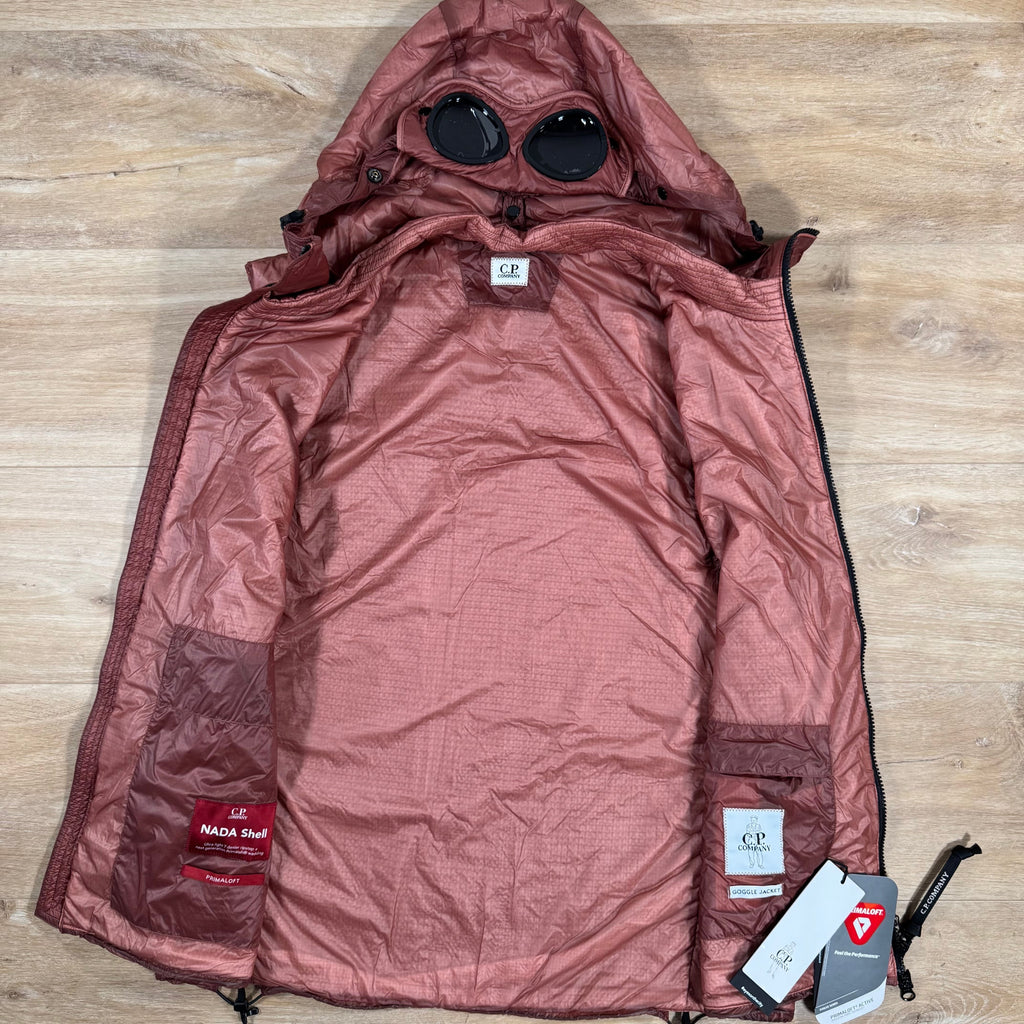 CP Company Nada Shell Primaloft Goggle Vest in Canyon Clay - Pink