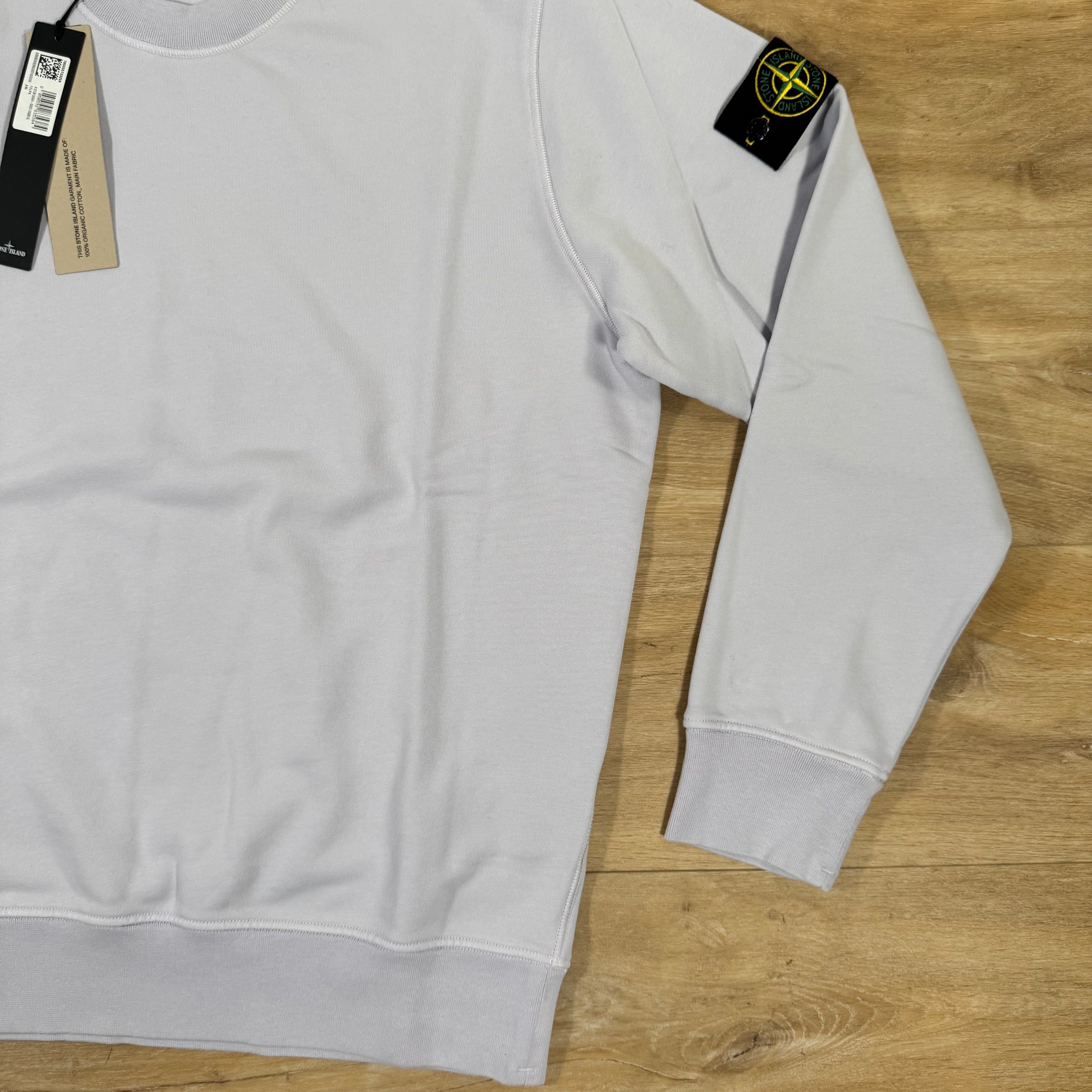 Stone Island Organic Cotton Fleece Sweatshirt in Lilac