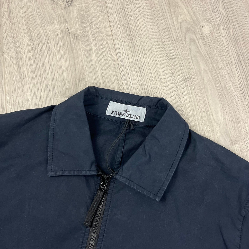 Stone Island Zip Overshirt - Navy