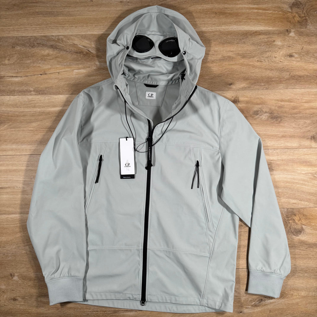 CP Company Shell-R Goggle Jacket in Blue Fox - Grey