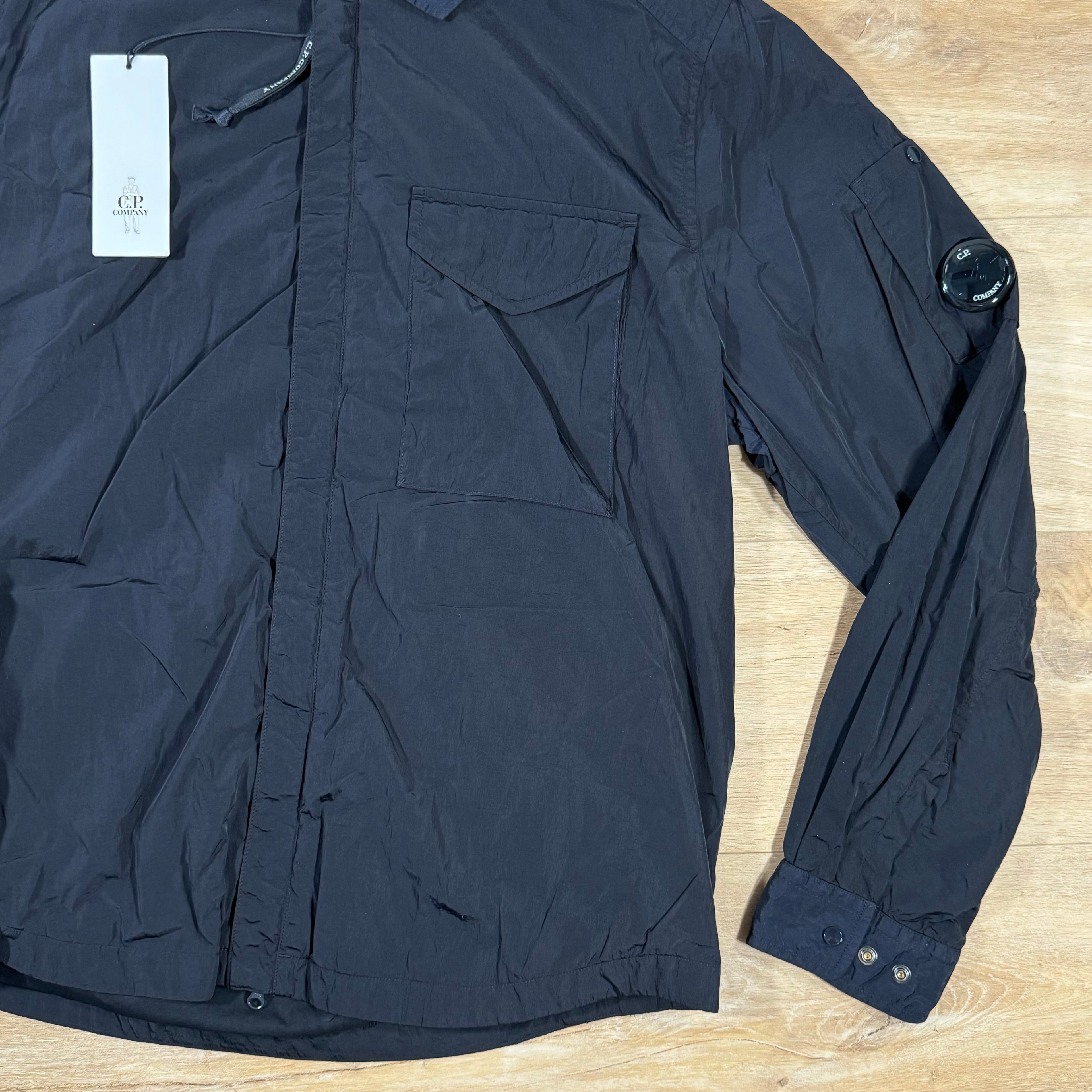 CP Company Chrome-R Lens Overshirt in Navy