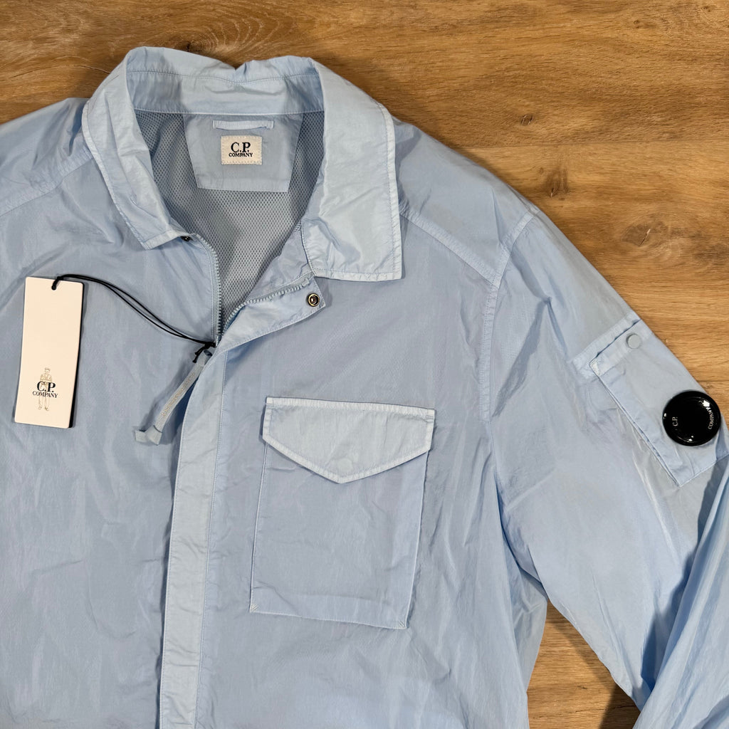 CP Company Chrome-R Lens Overshirt in Cerulean - Light Blue