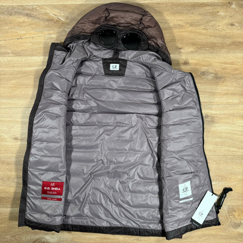 CP Company DD Shell Goggle Down Vest in Purple Dove
