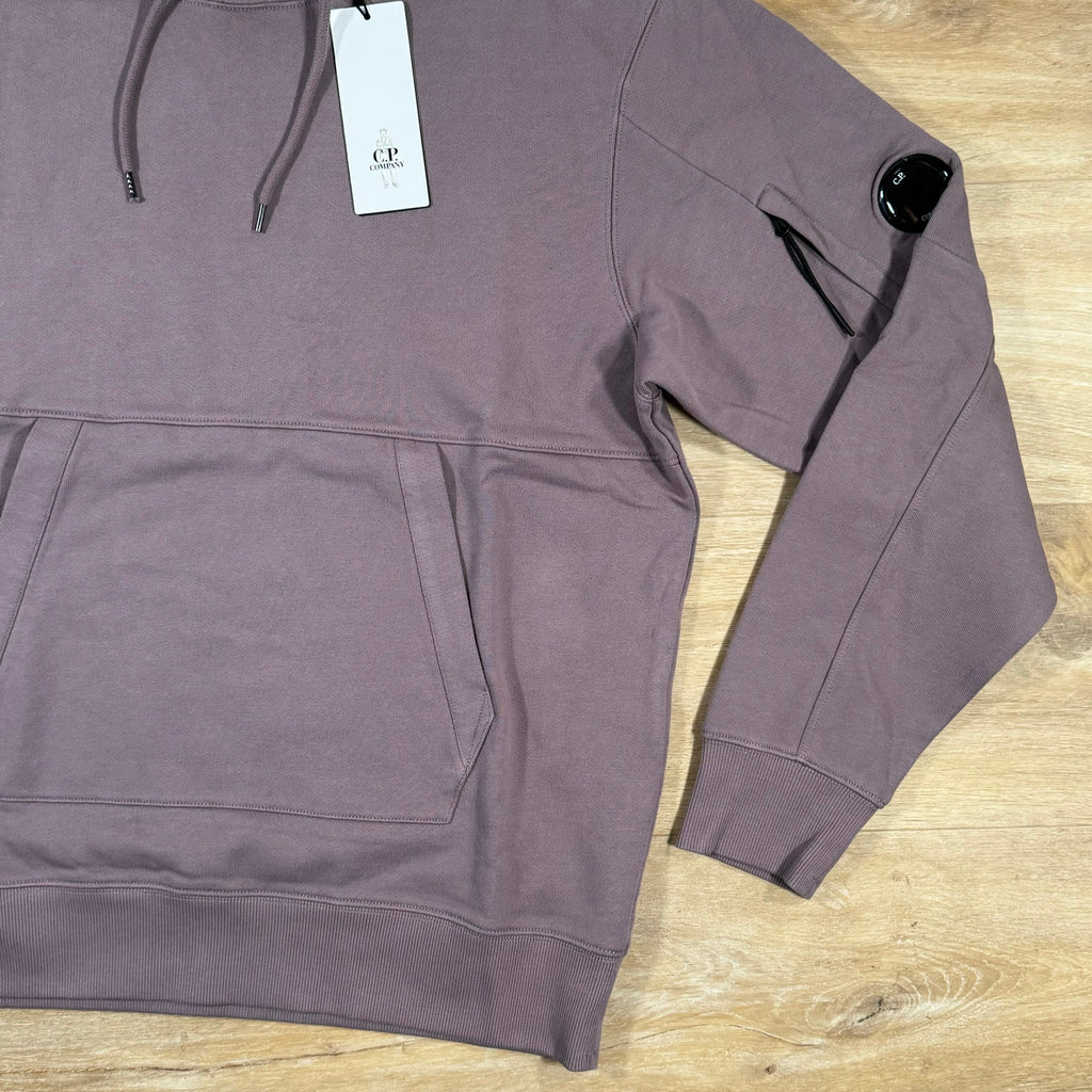 CP Company Diagonal Raised Lens Hoodie in Purple Dove