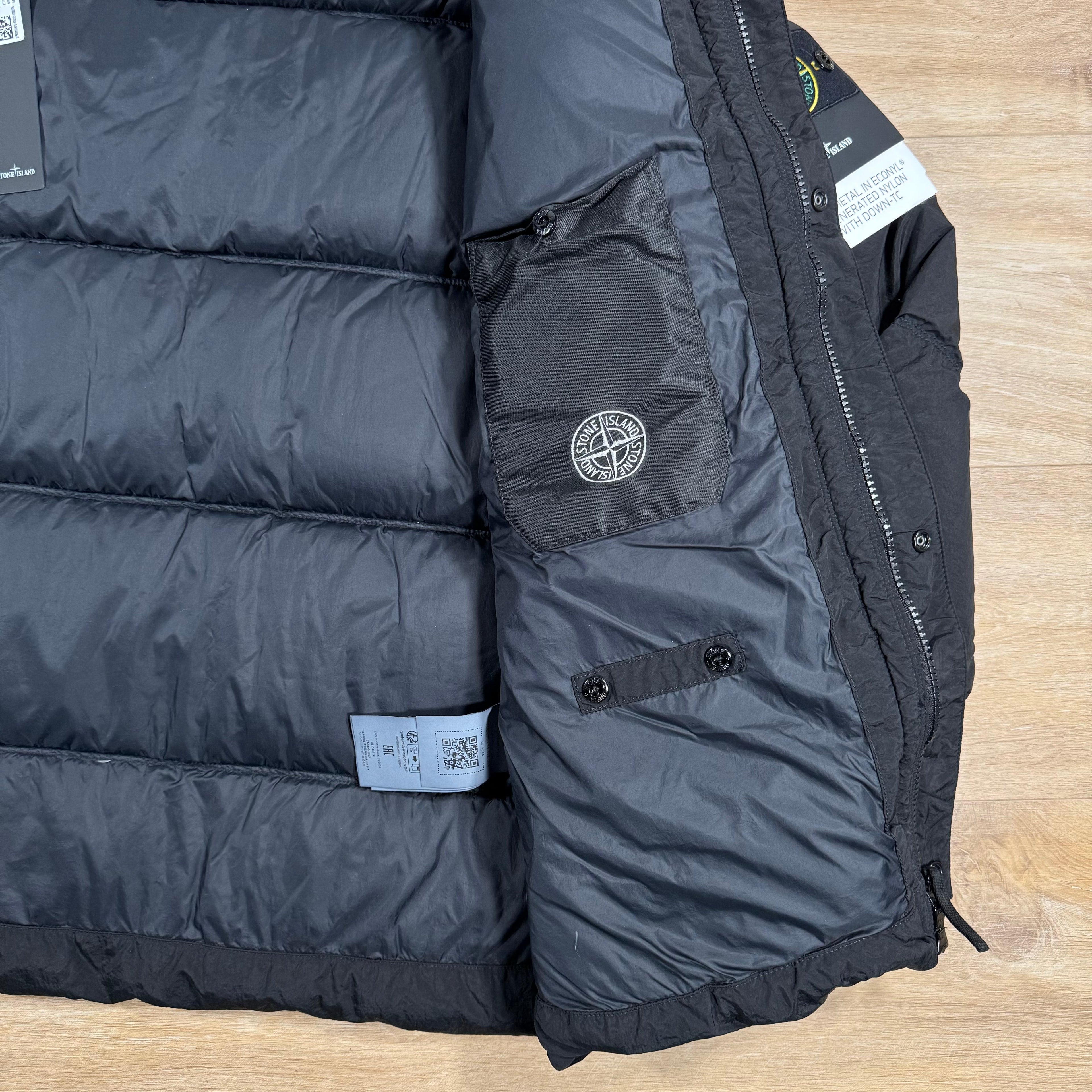 Stone Island Nylon Metal Down Jacket in Black