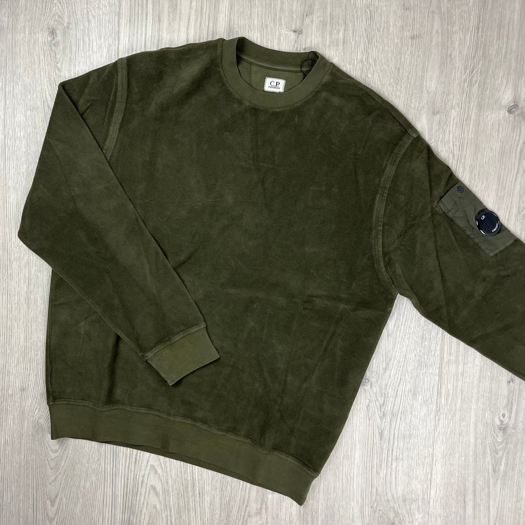 CP Company Raised Fleece Sweatshirt - Ivy Green