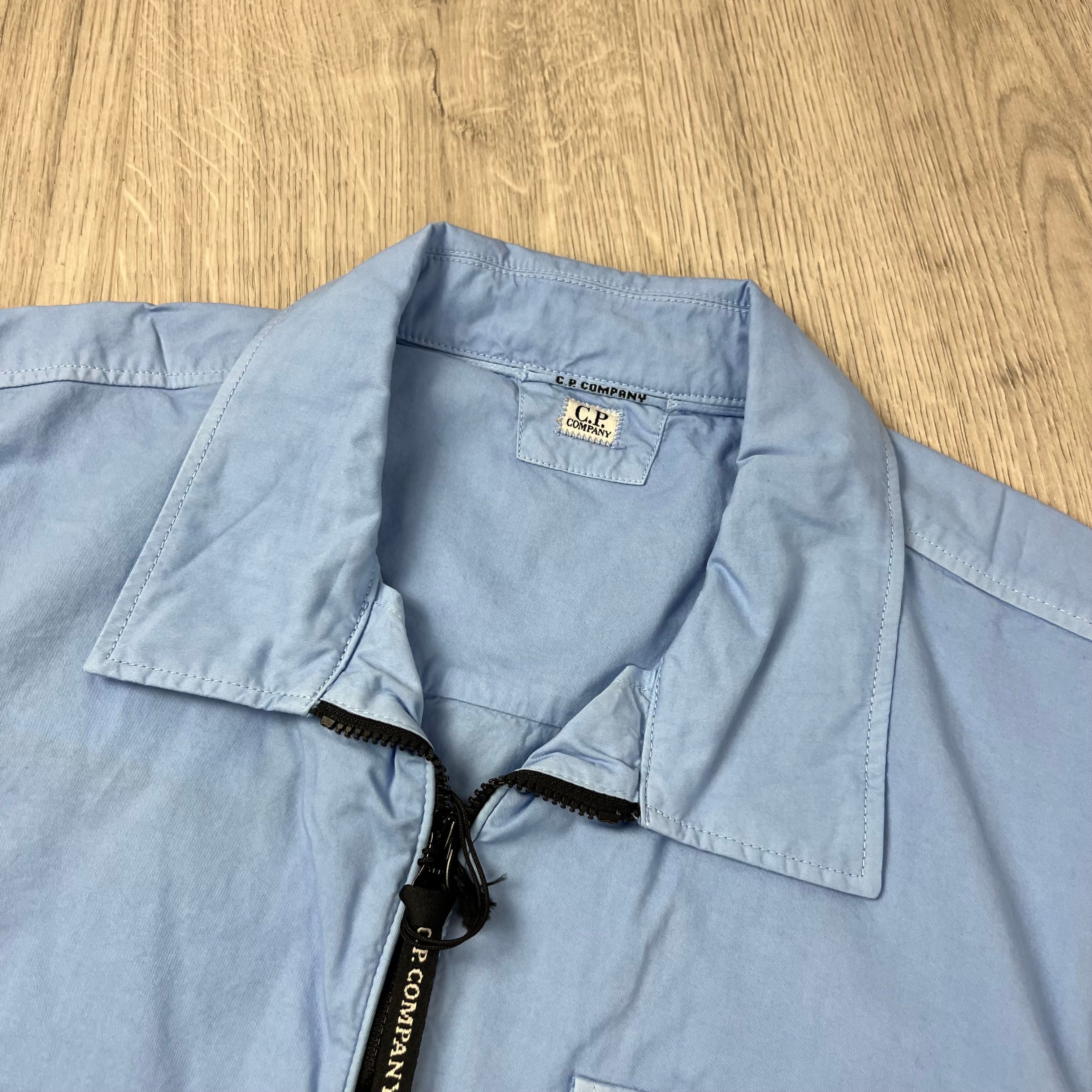 CP Company Zip Overshirt - Cerulean