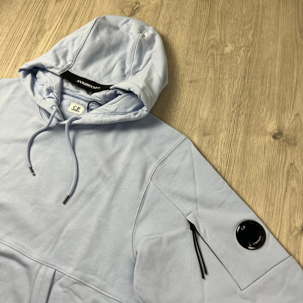 CP Company Raised Fleece Hoodie - Cerulean