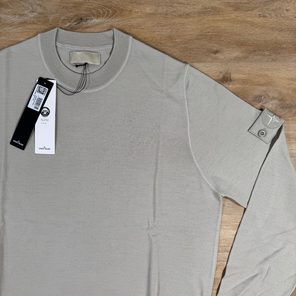 Stone Island Light Pure Wool Ghost Sweatshirt in Beige