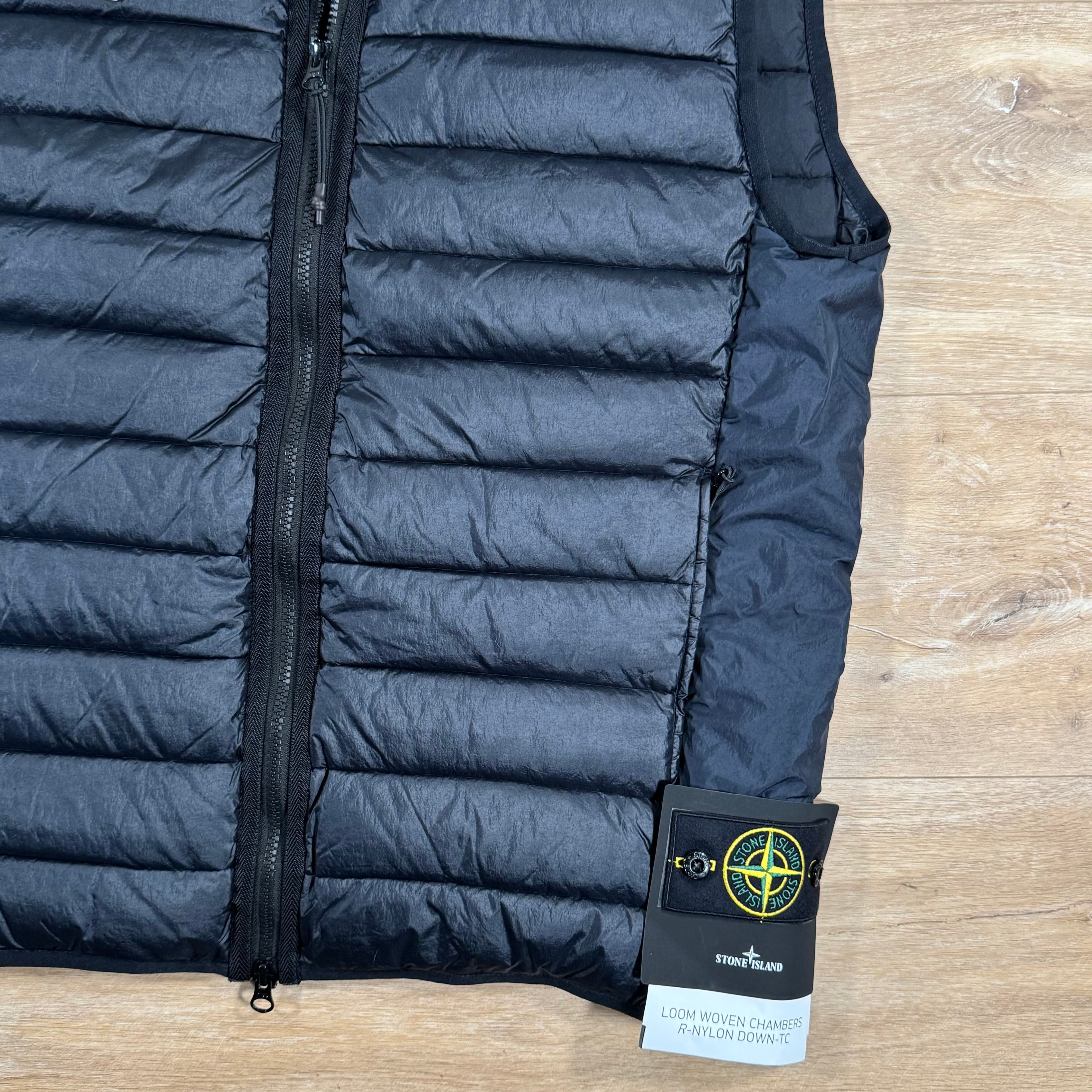 Stone Island Nylon Down-TC Vest in Navy