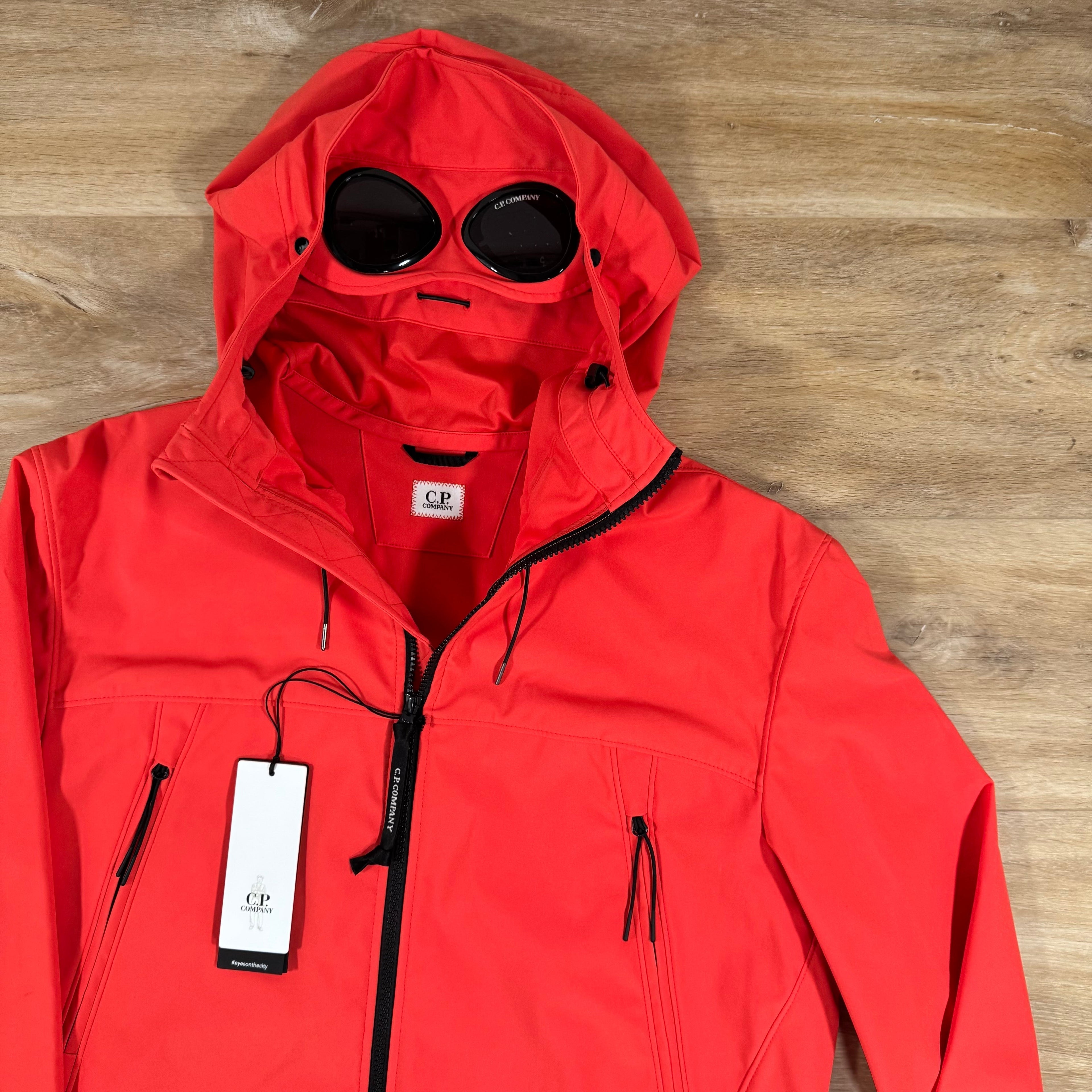 CP Company Shell-R Goggle Jacket in Poinciana Orange