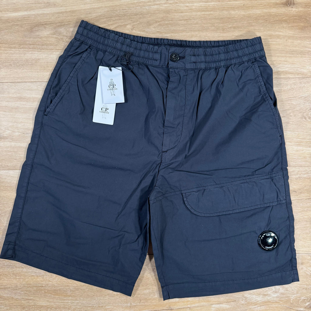 CP Company 50 Fili Stretch Cargo Shorts in Navy
