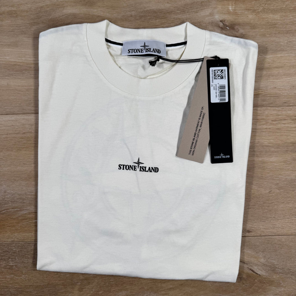 Stone Island Industrial Print T-Shirt in Ivory