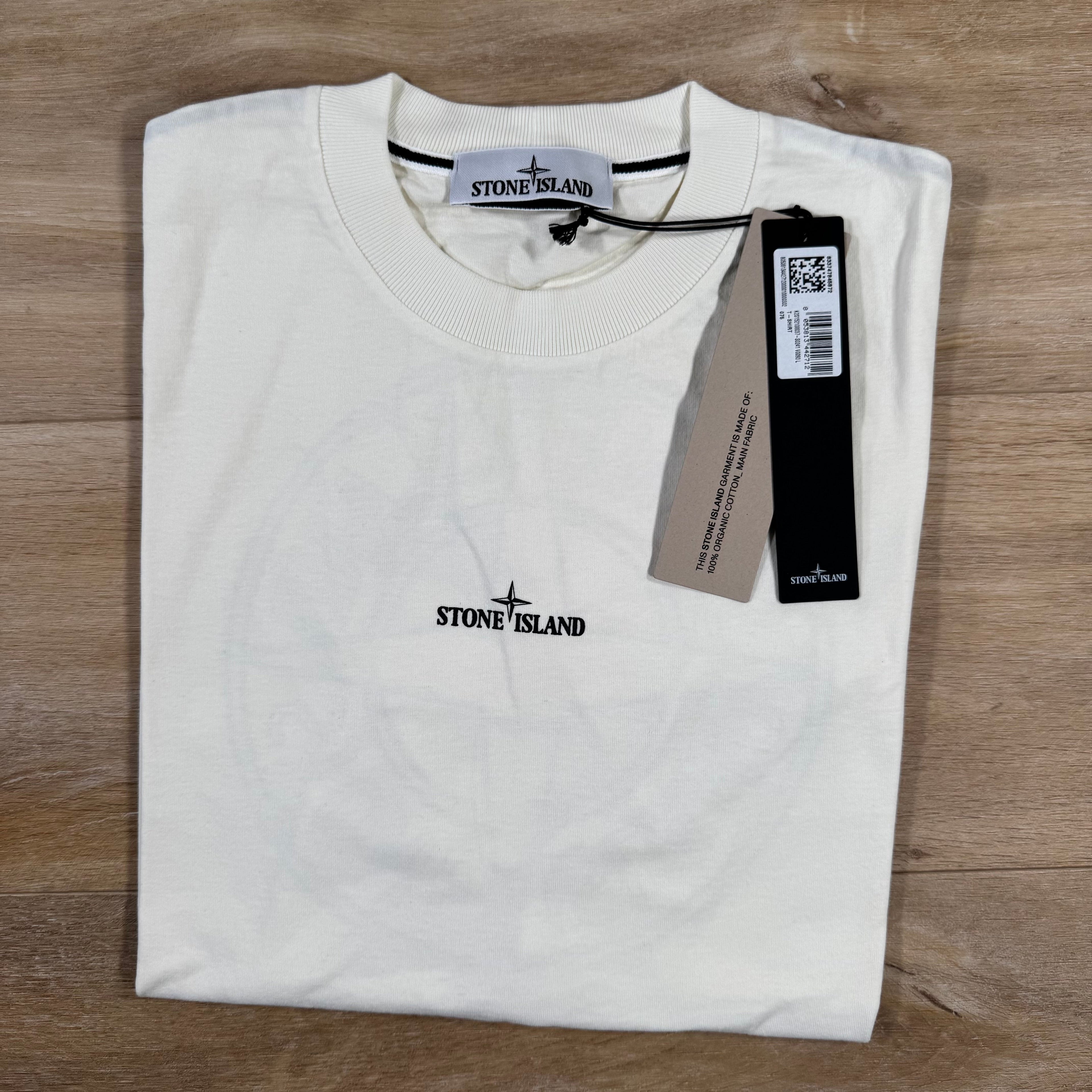 Stone Island Industrial Print T-Shirt in Ivory