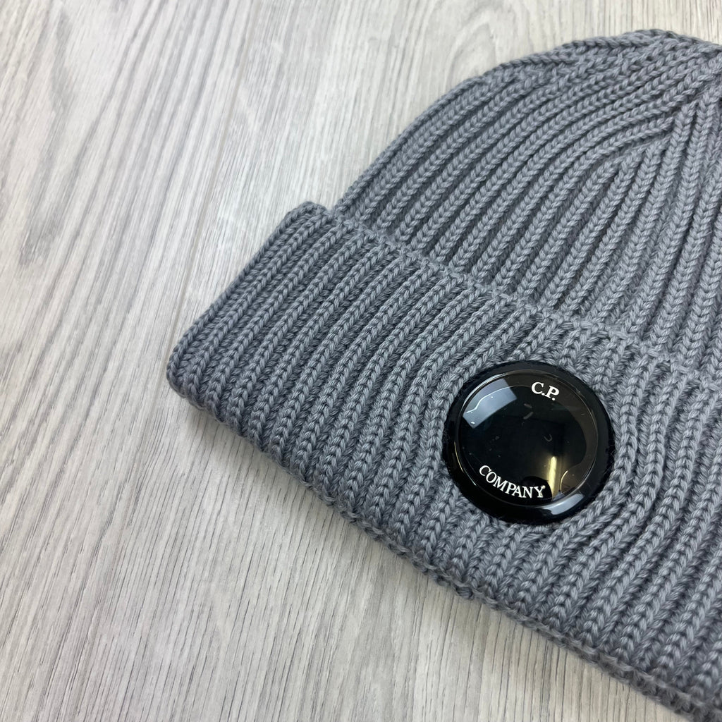 CP Company Lens Beanie - Grey