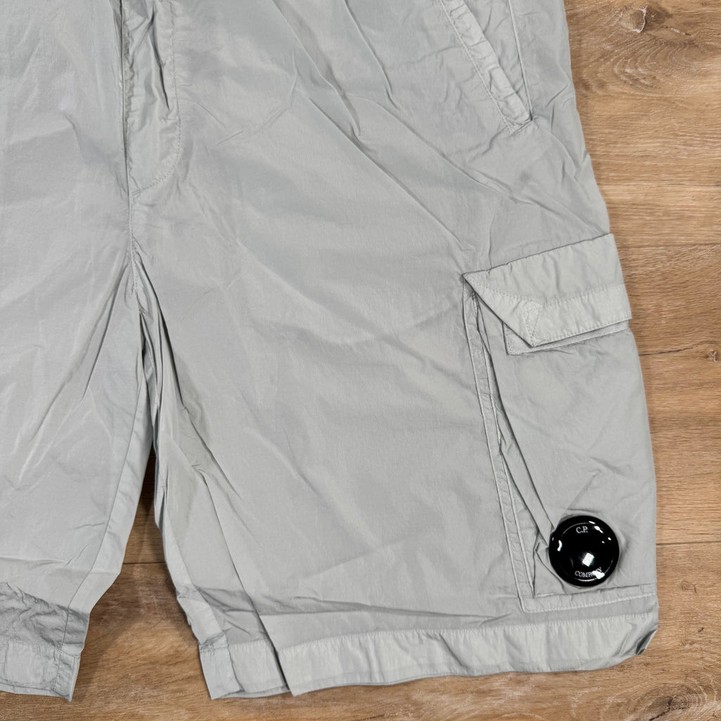 CP Company Chrome-R Cargo Shorts in Blue Fox - Grey