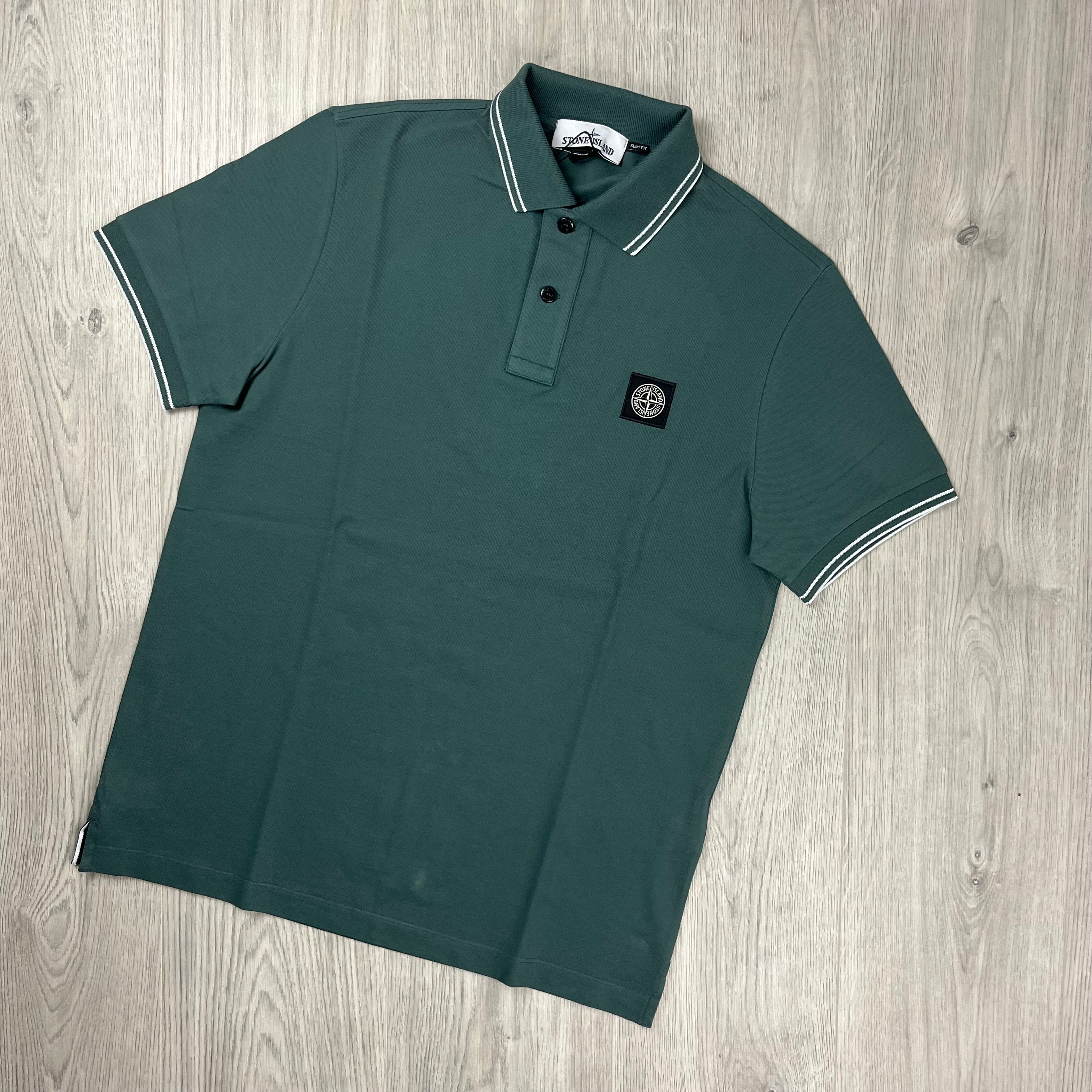 Stone Island Patch Polo Shirt - Bottle Green