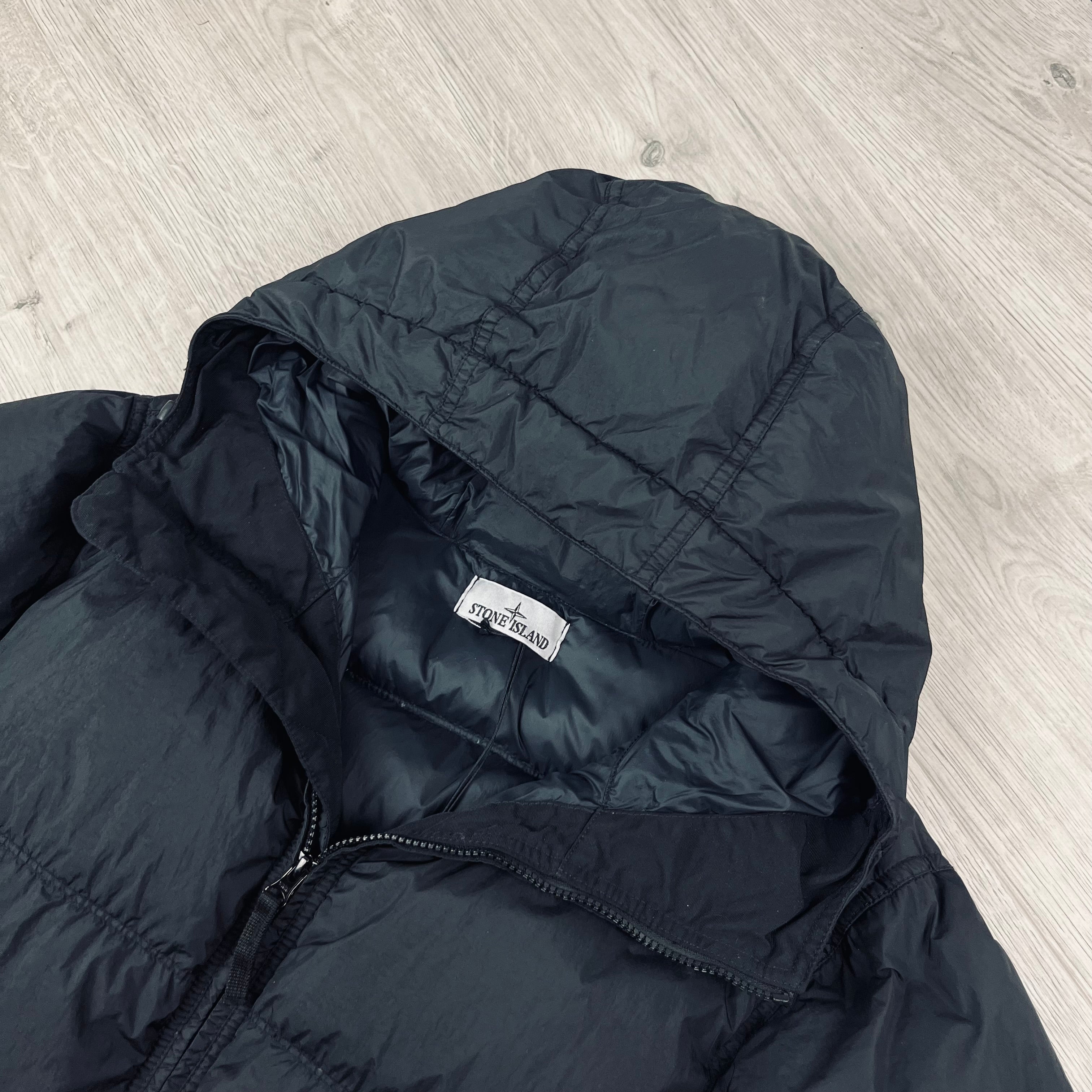Stone Island Crinkle Reps Down Jacket - Black