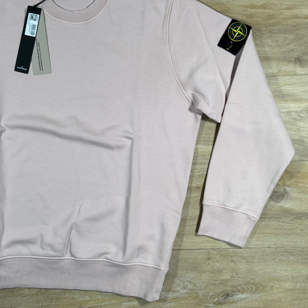 Stone Island Organic Cotton Fleece Sweatshirt in Antique Rose