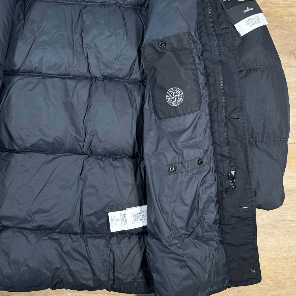 Stone Island Crinkle Reps R-NY Down Parka in Black