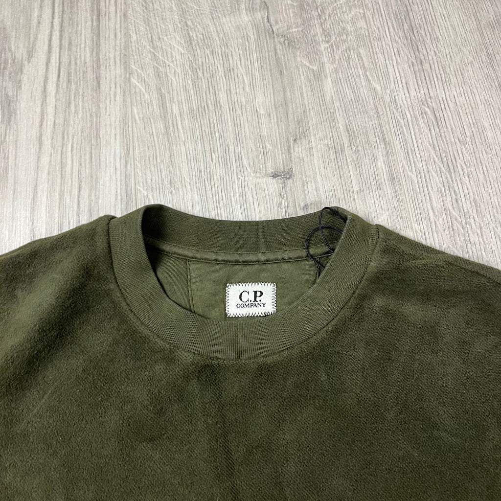 CP Company Raised Fleece Sweatshirt - Ivy Green