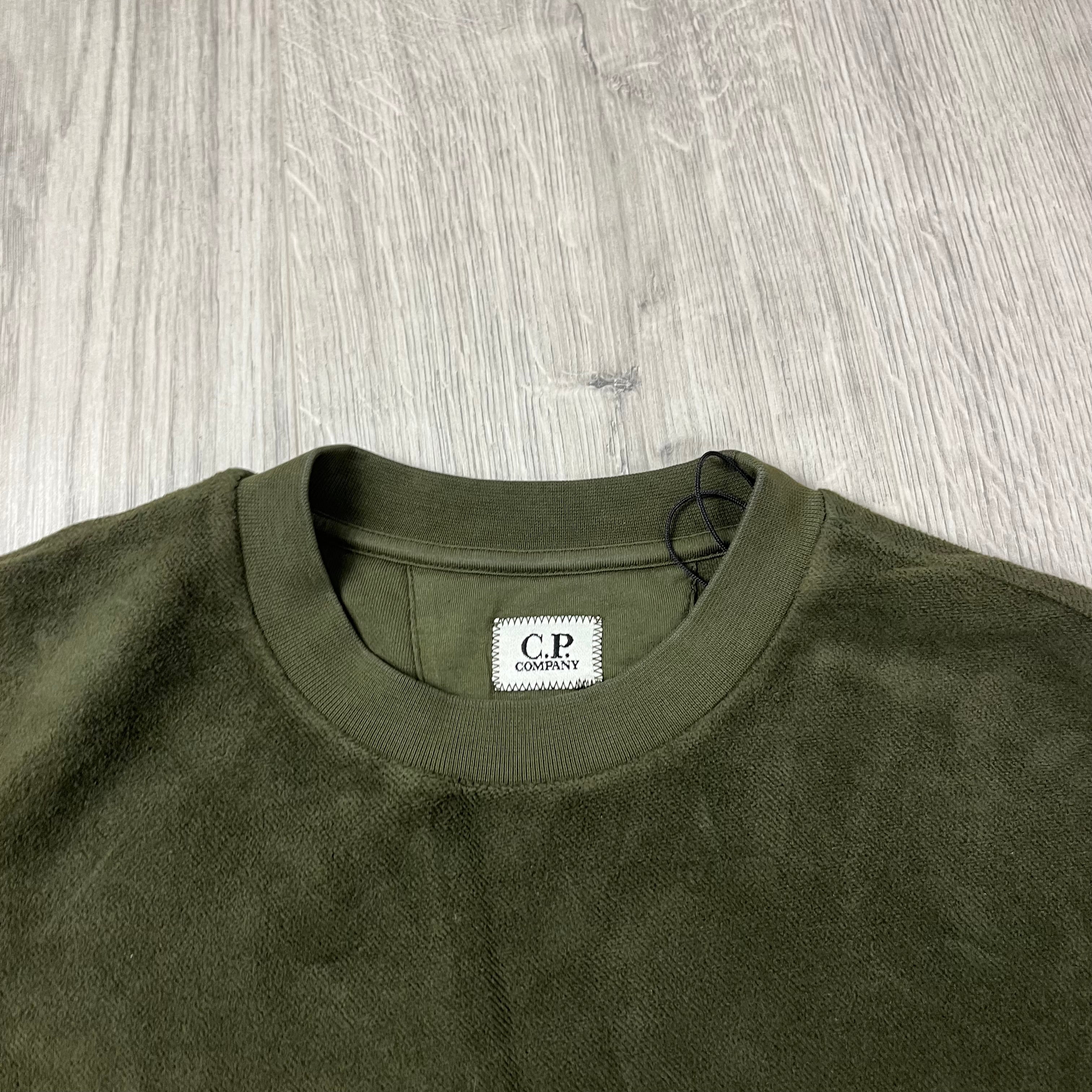 CP Company Raised Fleece Sweatshirt - Ivy Green