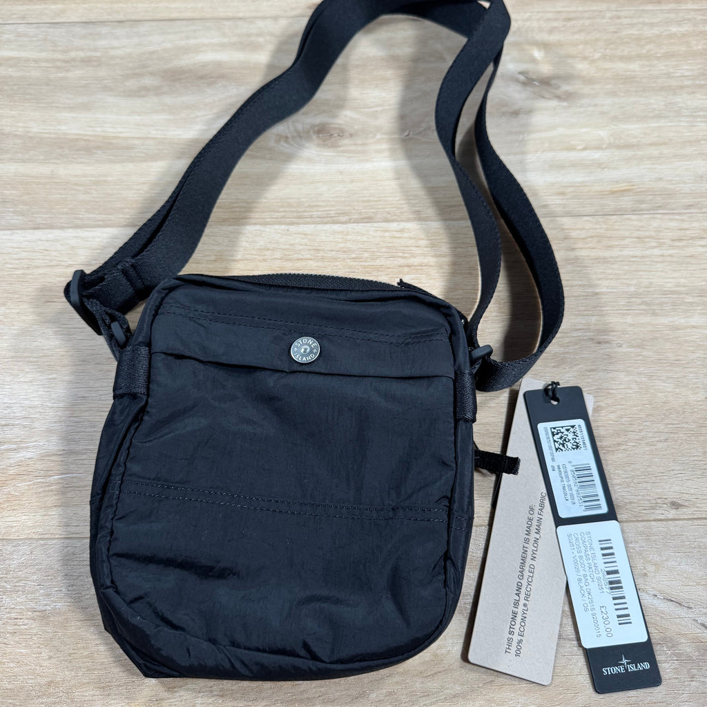Stone Island Coated Nylon Metal Body Bag in Black