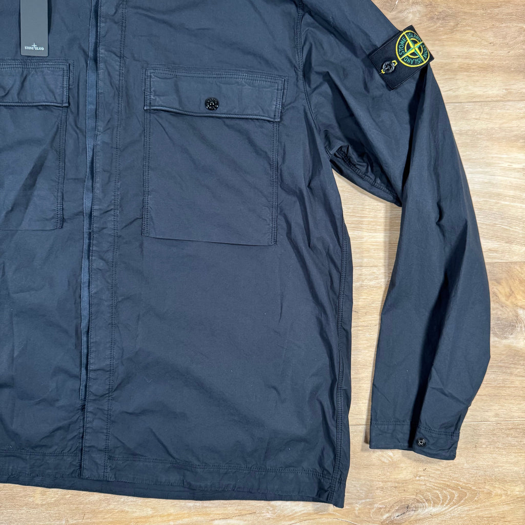 Stone Island Stretch Tela Overshirt in Navy
