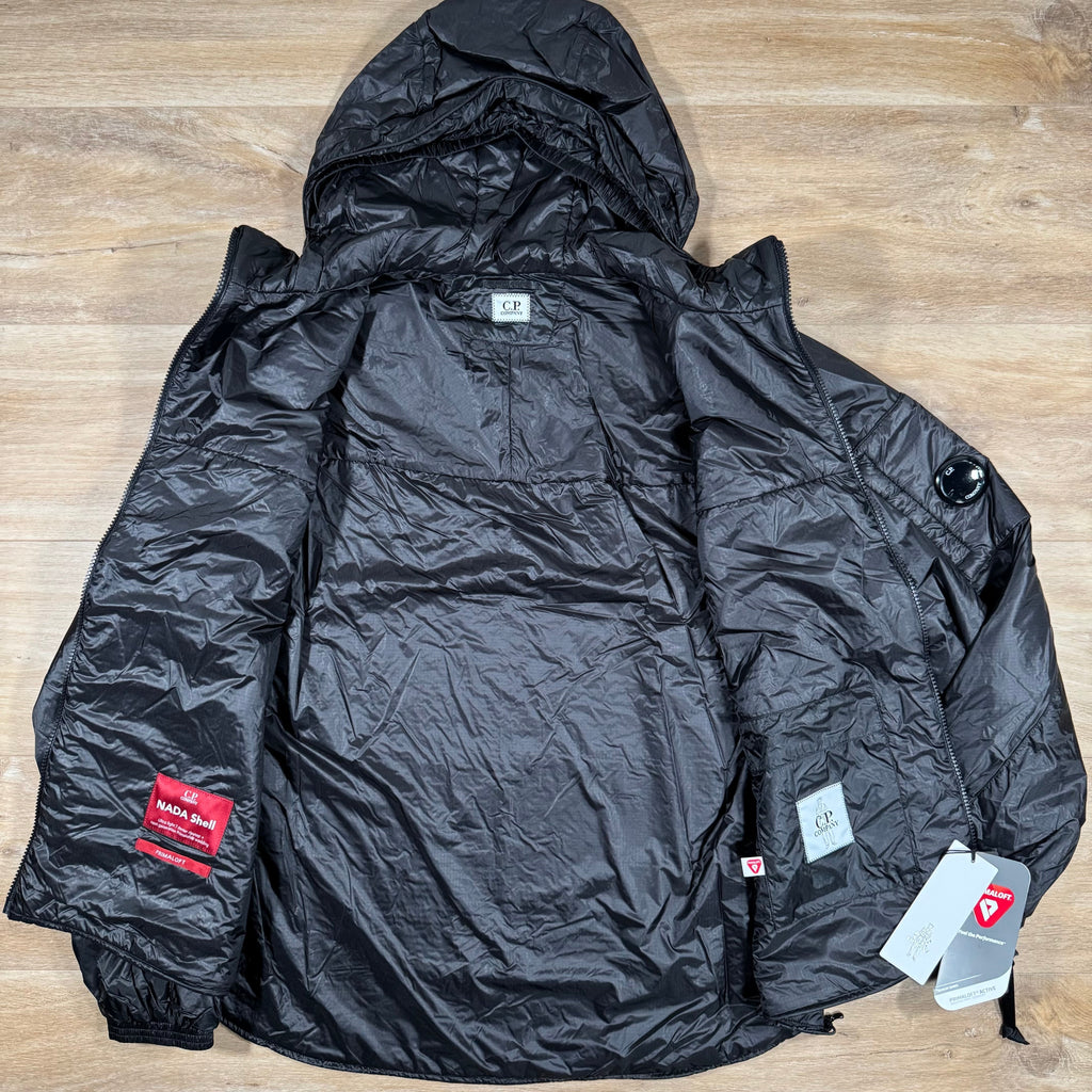 CP Company Nada Shell Lens Padded Jacket in Black