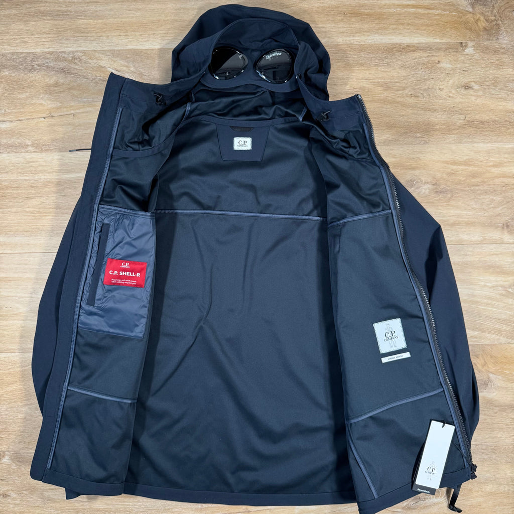 CP Company Shell-R Goggle Jacket in Navy