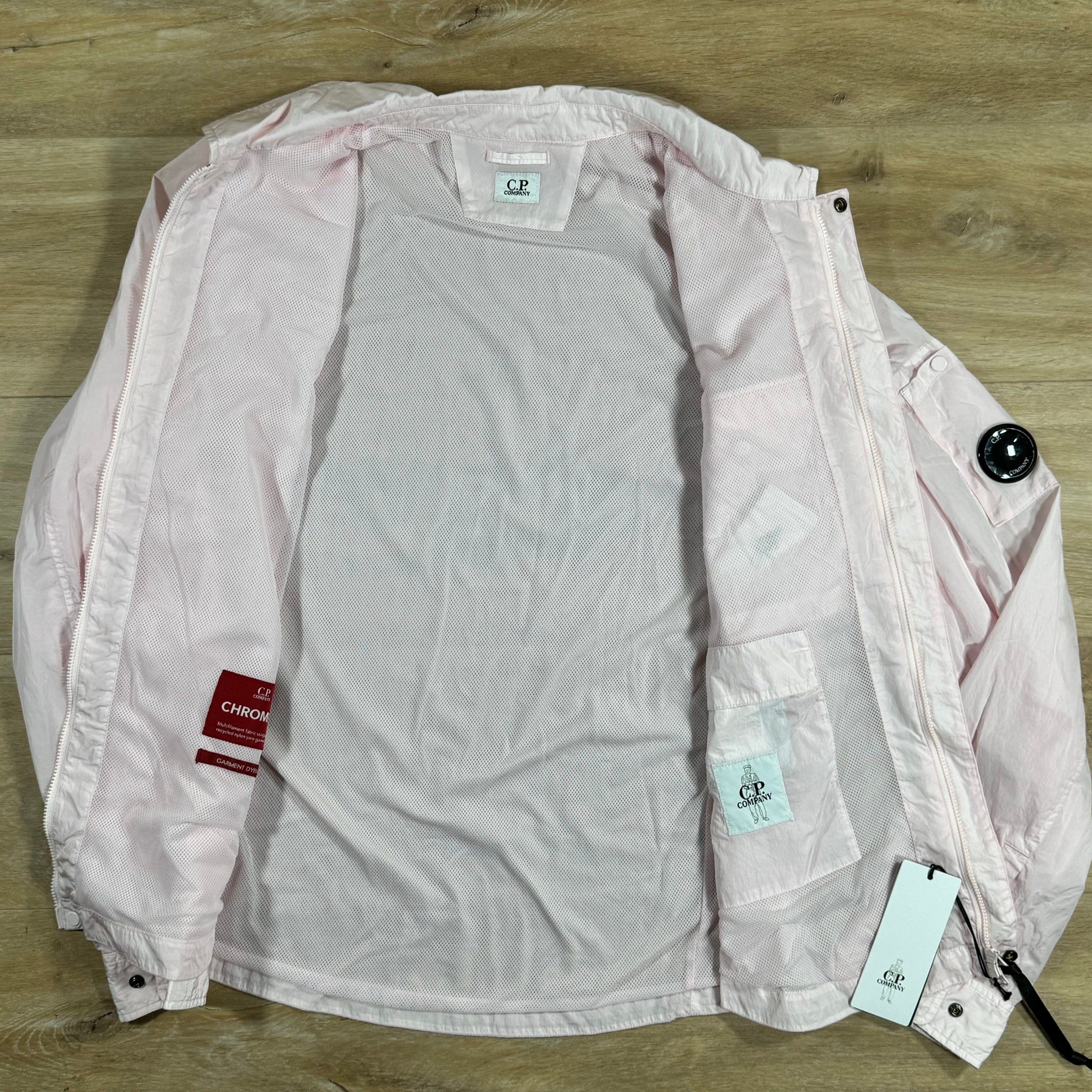 CP Company Chrome Lens Overshirt in Heavenly Pink