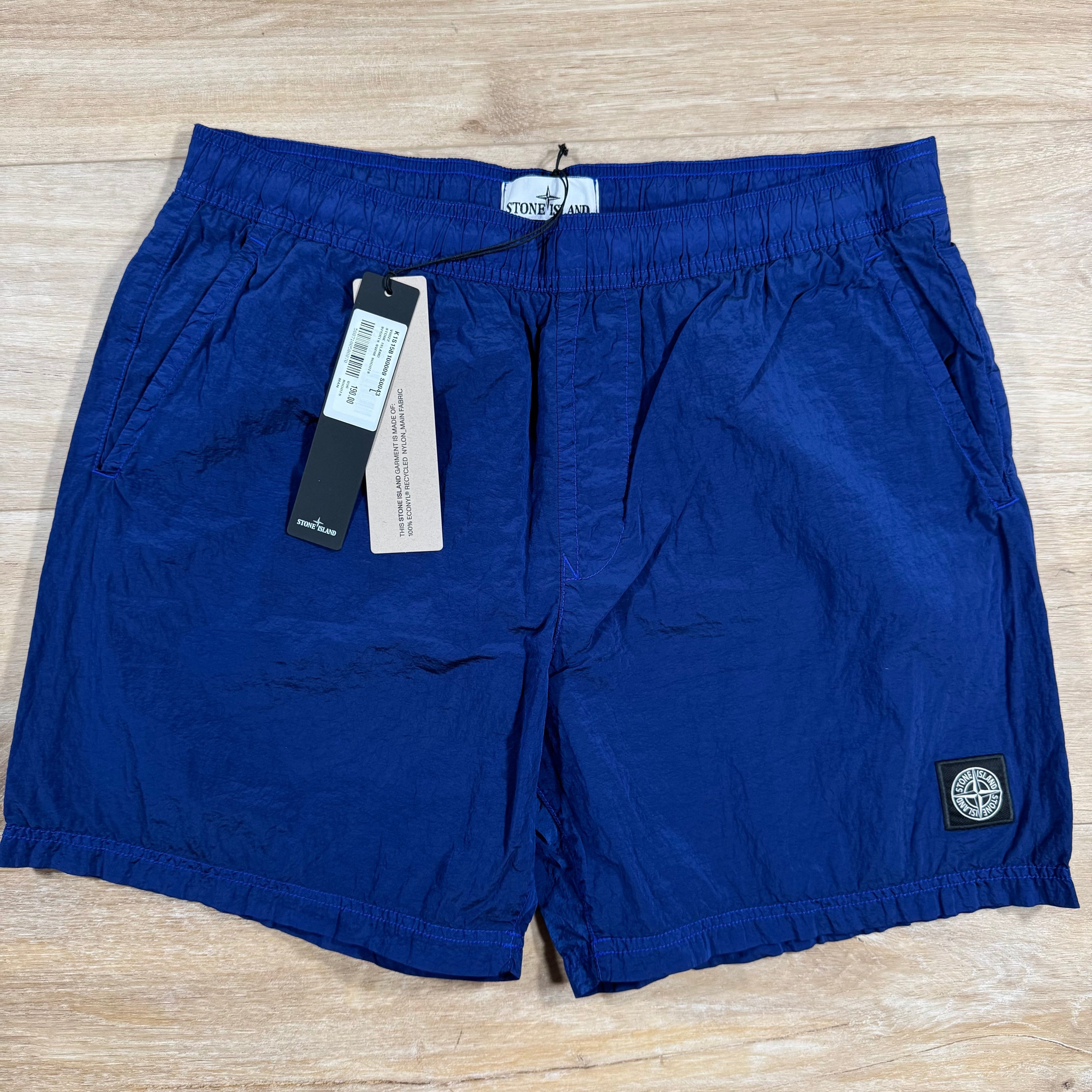 Stone Island Nylon Metal Swim Shorts in Bright Blue