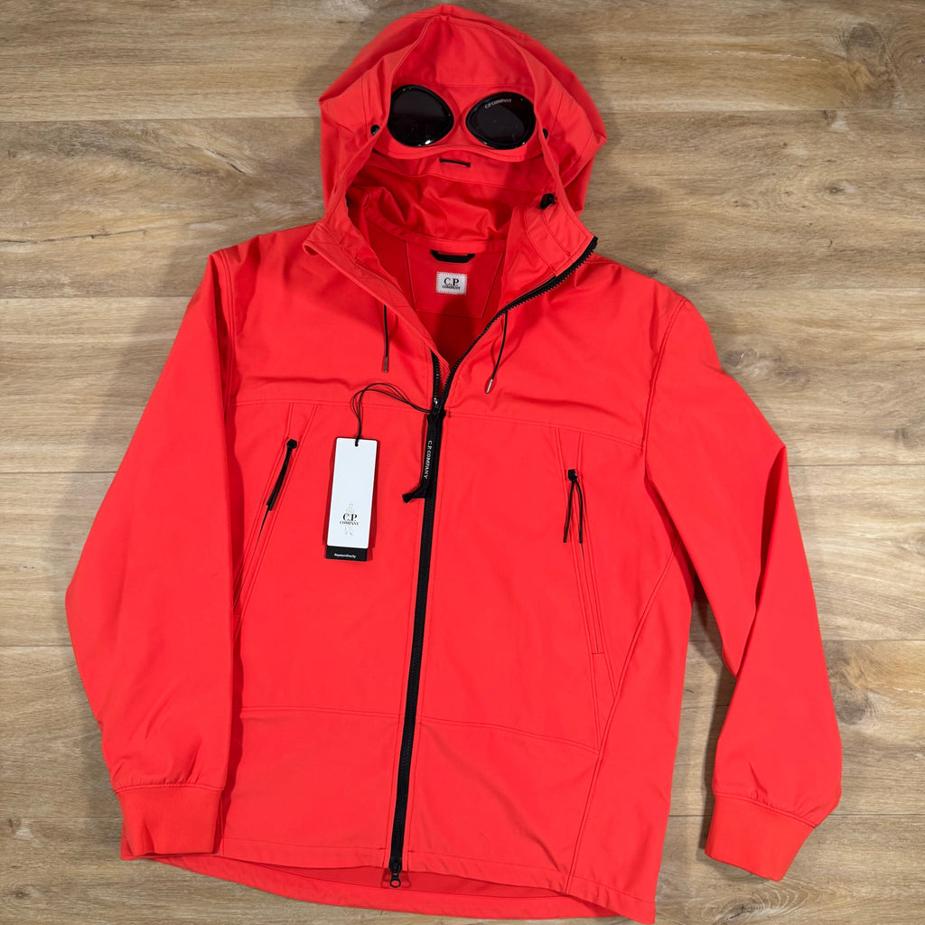 CP Company Shell-R Goggle Jacket in Poinciana Orange