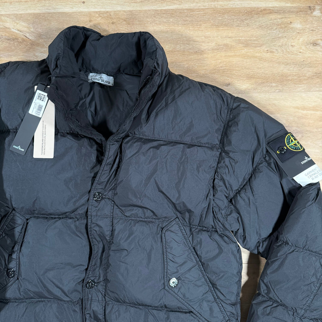 Stone Island Crinkle Reps-NY Down Jacket in Black