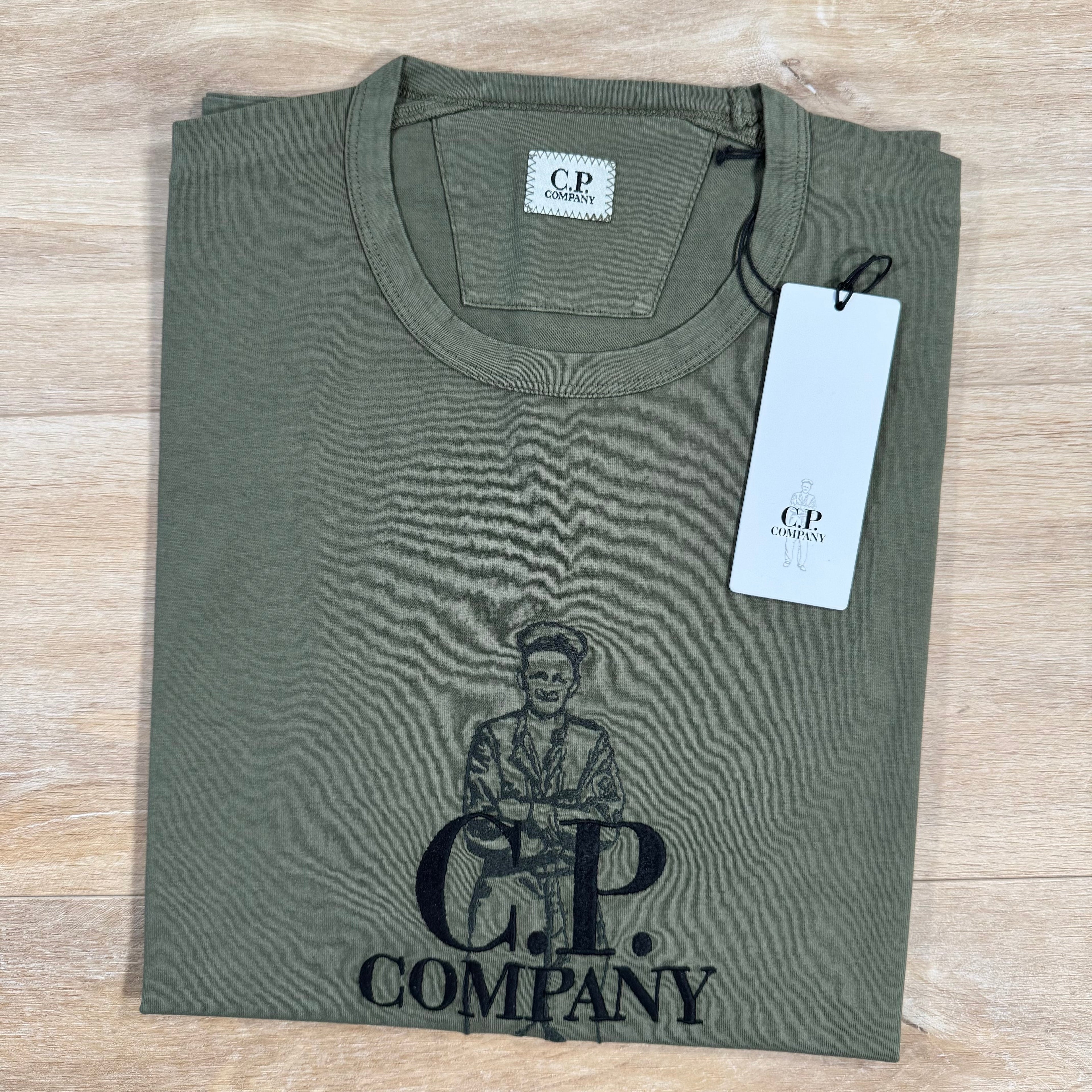 CP Company 1020 British Sailor T-Shirt in Thyme - Green