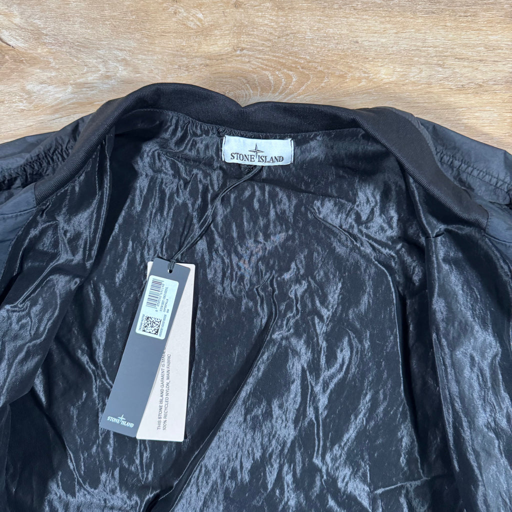 Stone Island Crinkle Reps R-NY Bomber Jacket in Black