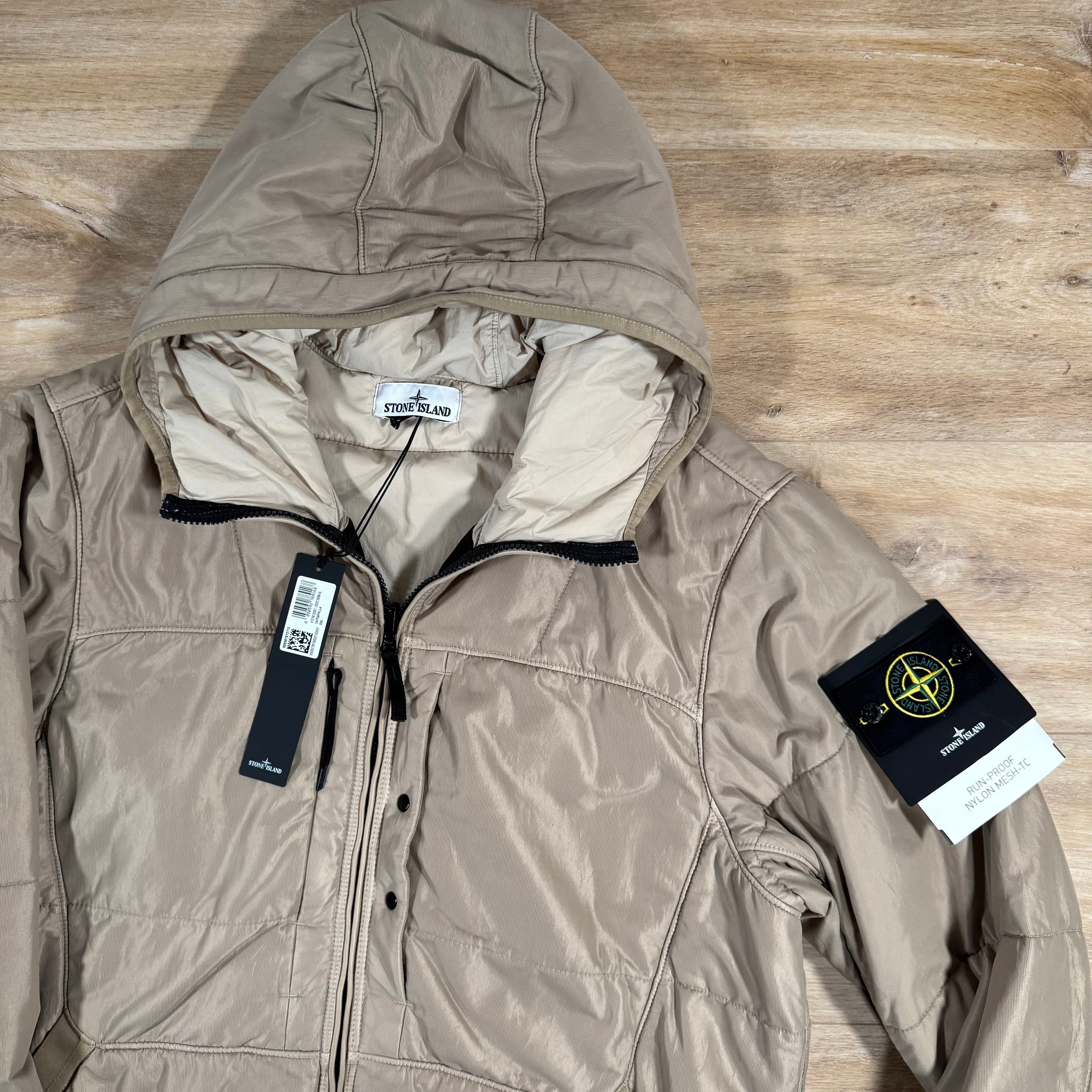 Stone Island Run-Proof Nylon Mesh-TC Reversible Jacket in Desert