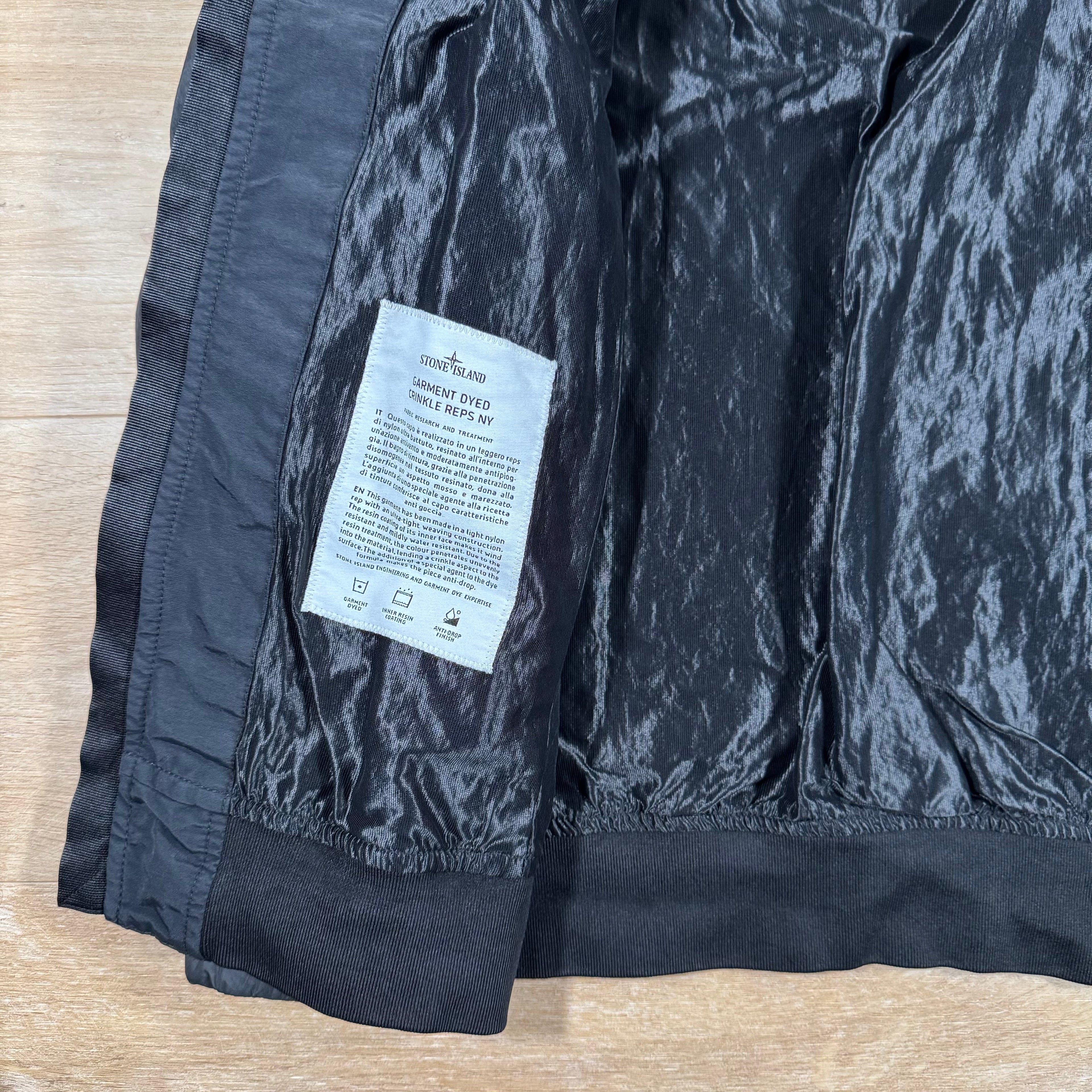 Stone Island Crinkle Reps R-NY Bomber Jacket in Black
