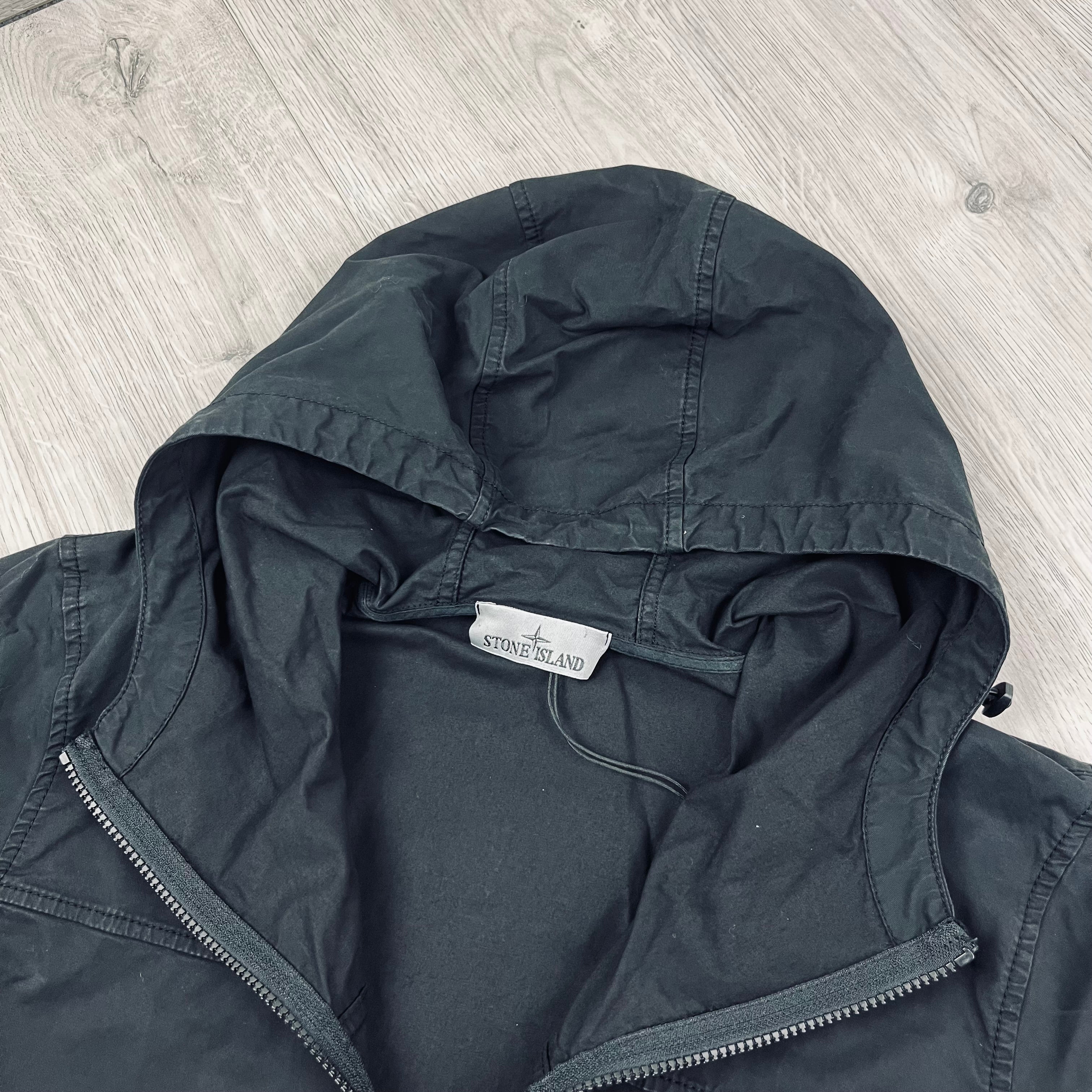 Stone Island Hooded Overshirt - Black