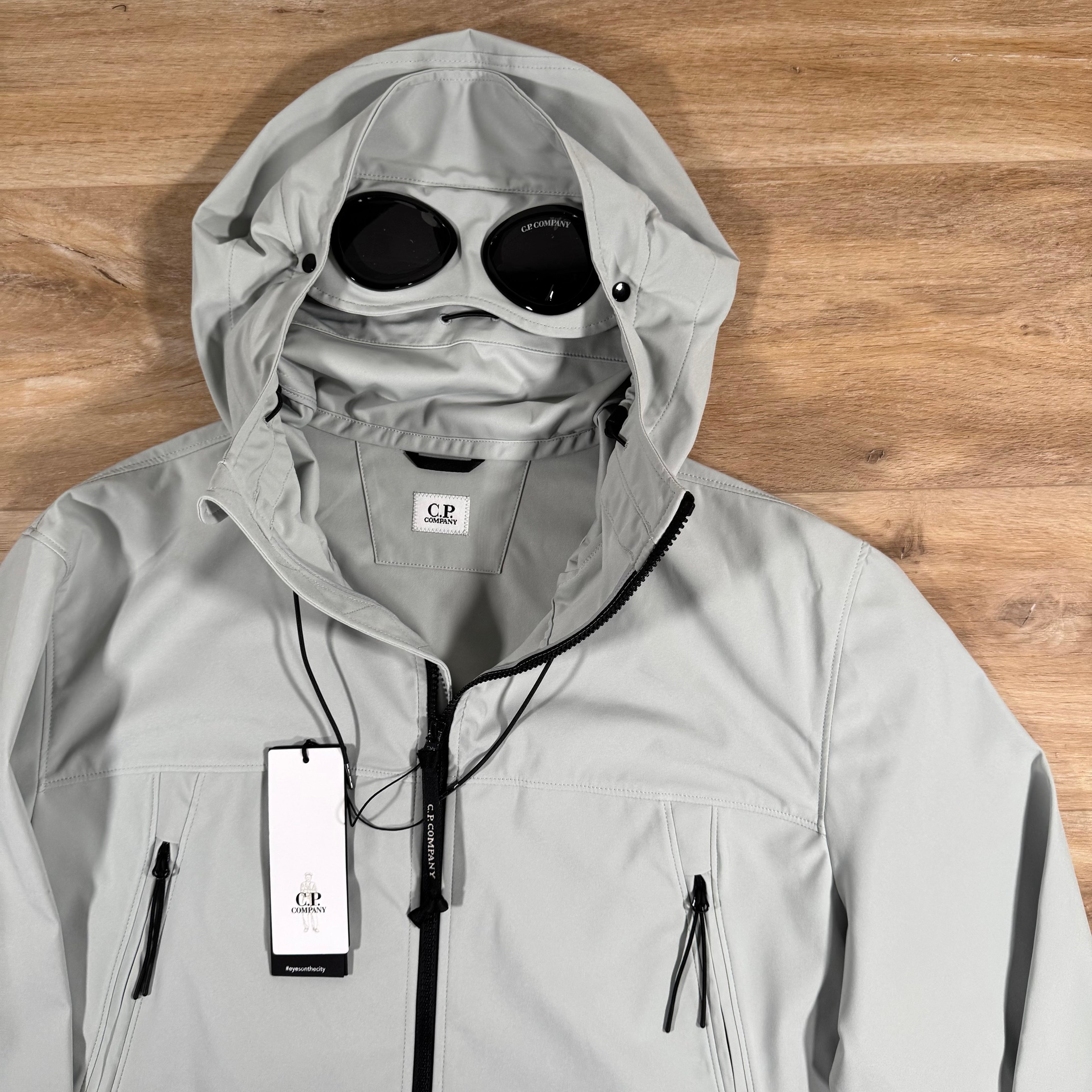 CP Company Shell-R Goggle Jacket in Blue Fox - Grey